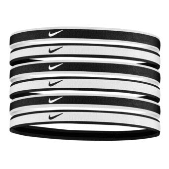 Nike Swoosh Sport Tipped Haarband 6er Pack -weiß,schwarz Nike Swoosh Sport Tipped Haarband 6er Pack -weiß,schwarz