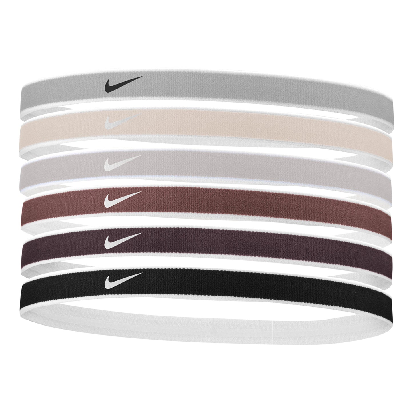 Nike Swoosh Sport Tipped Haarband 6er Pack Unisex - creme, schwarz Nike Swoosh Sport Tipped Haarband 6er Pack Unisex - creme, schwarz