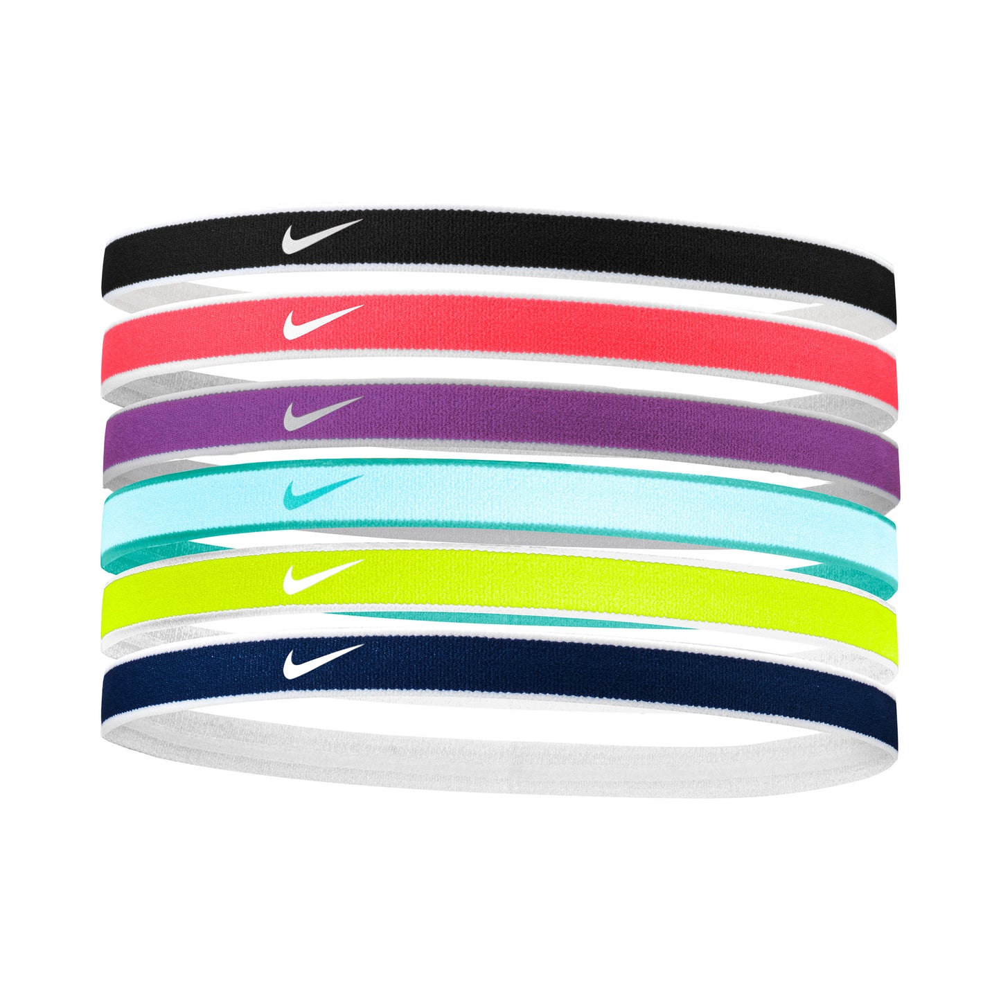 Nike Swoosh Sport Tipped Haarband 6er Pack Unisex - schwarz, mehrfarbig Nike Swoosh Sport Tipped Haarband 6er Pack Unisex - schwarz, mehrfarbig