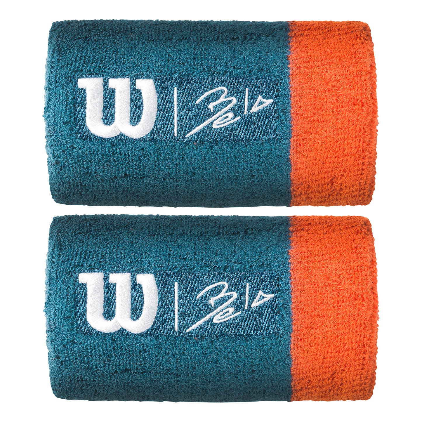 Wilson Bela II Schweißband lang - blau, orange Wilson Bela II Schweißband lang - blau, orange