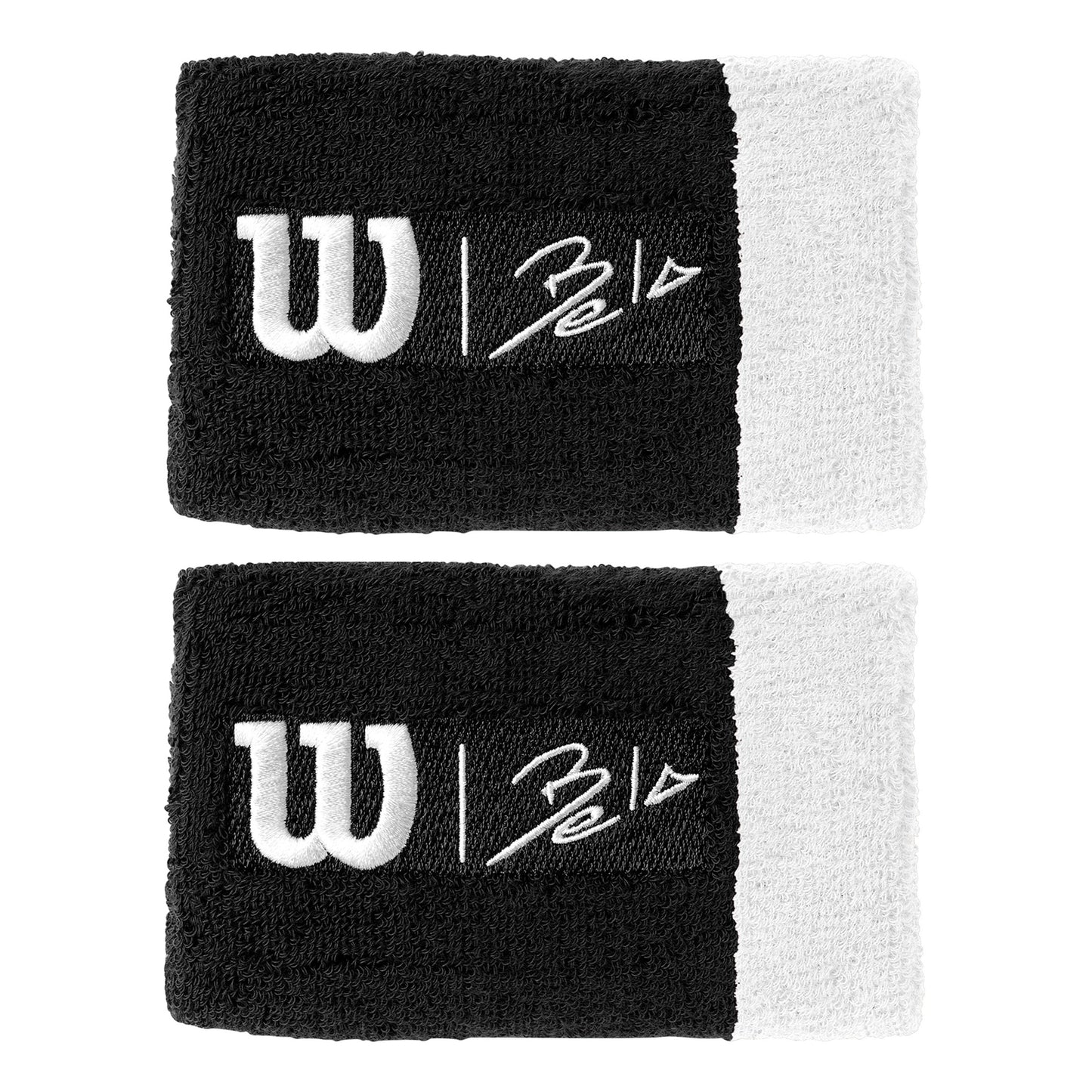 Wilson Bela II Schweißband lang - schwarz, weiß Wilson Bela II Schweißband lang - schwarz, weiß
