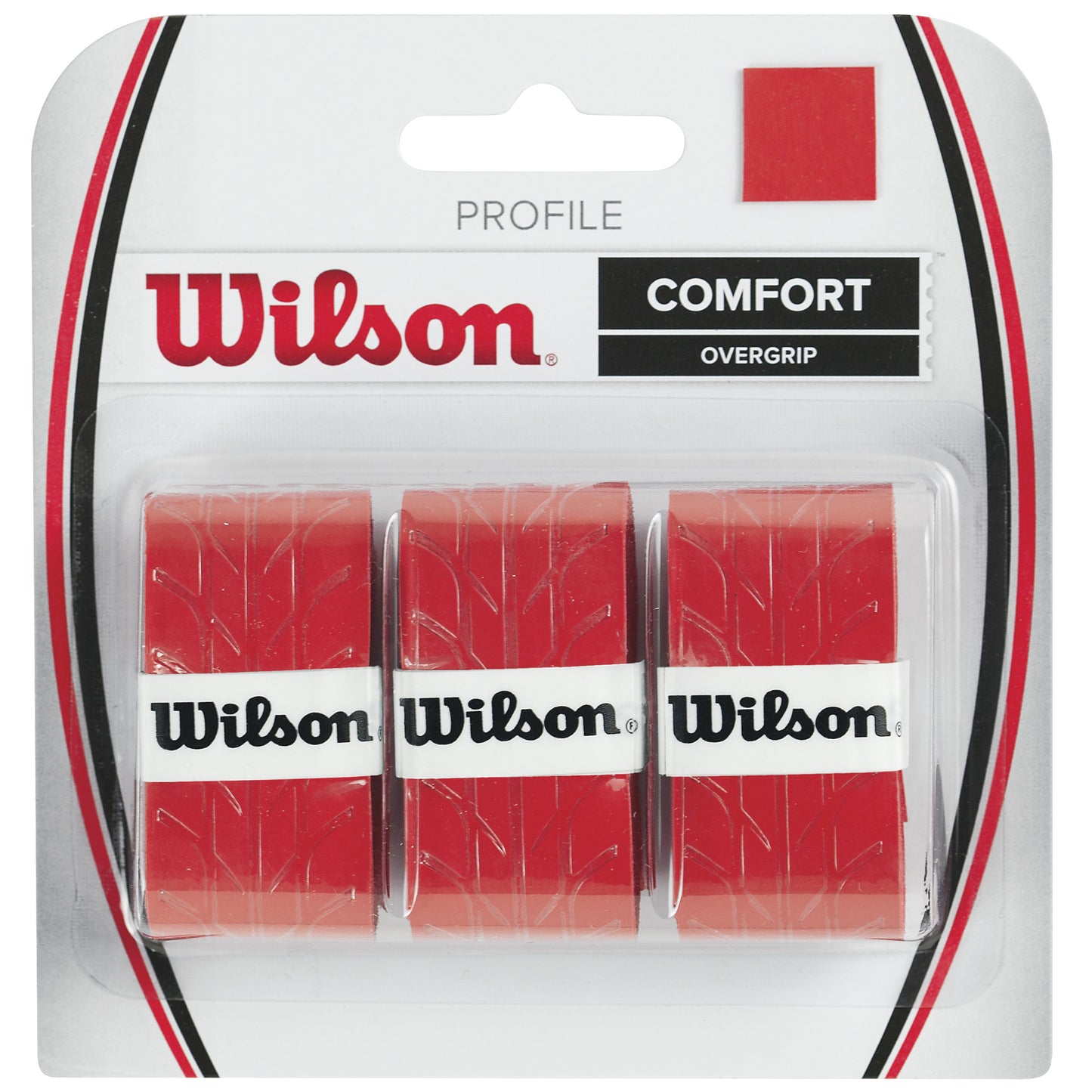 Wilson Profile Overgrip 3er Pack-Rot Wilson Profile Overgrip 3er Pack-Rot