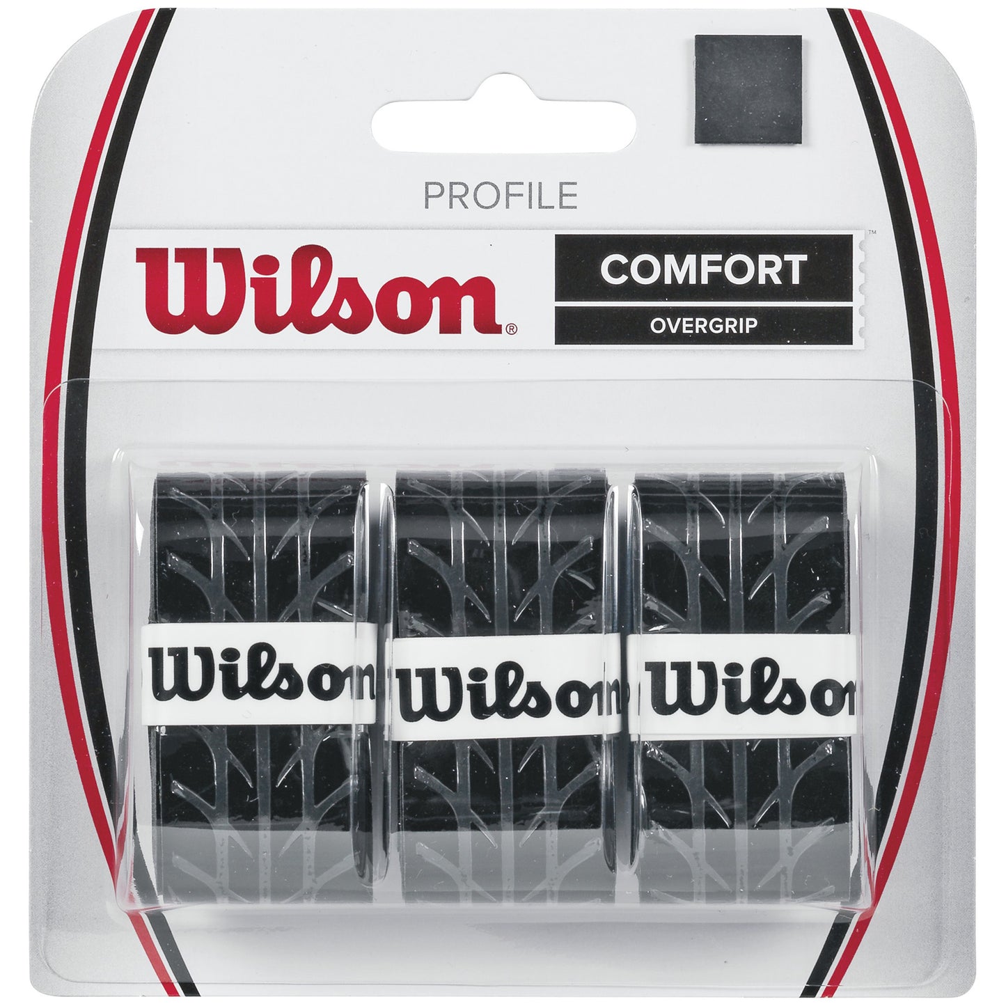 Wilson Profile Overgrip 3er Pack-Schwarz Wilson Profile Overgrip 3er Pack-Schwarz