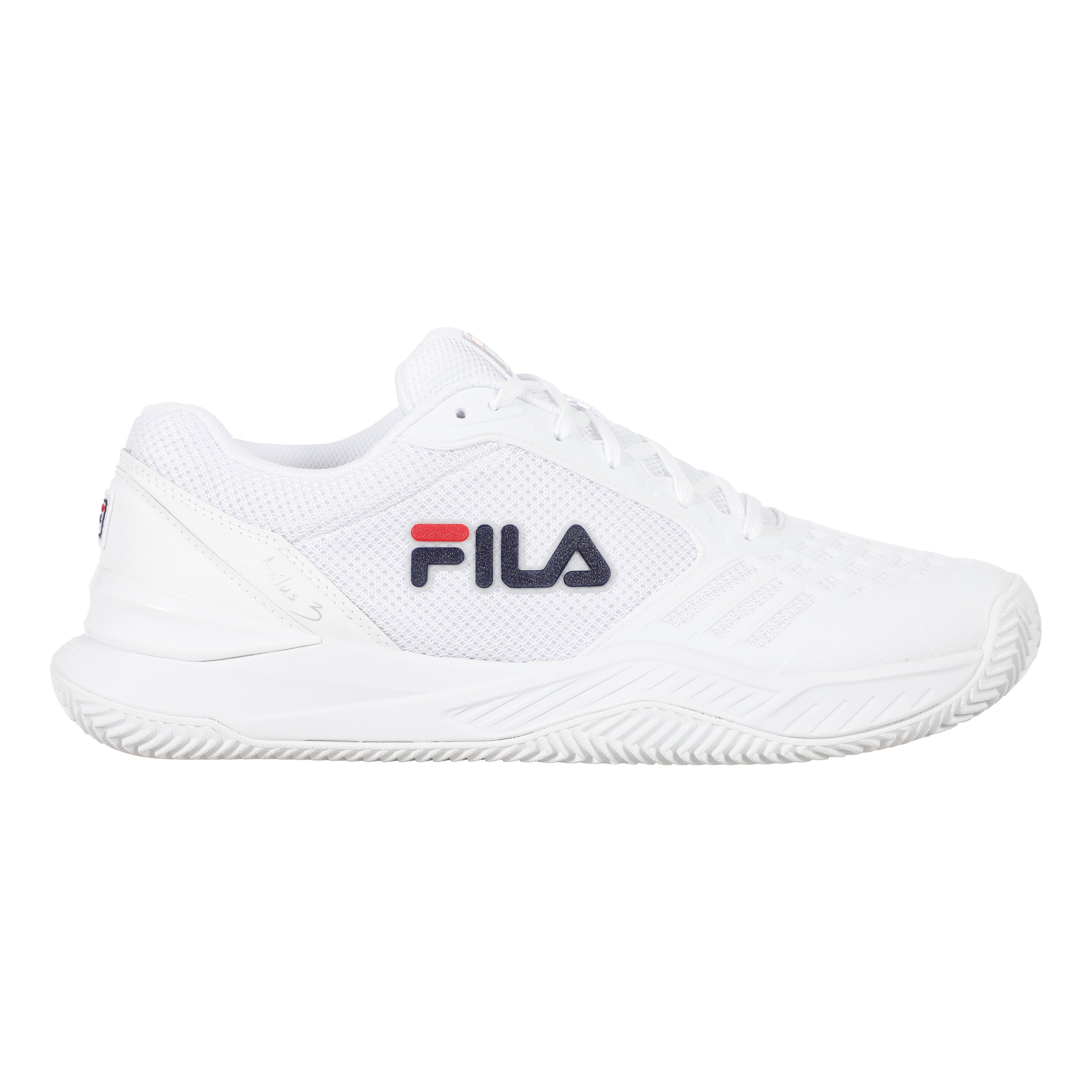 Fila Axilus 3 Sandplatzschuh Damen-Weiß,Dunkelblau