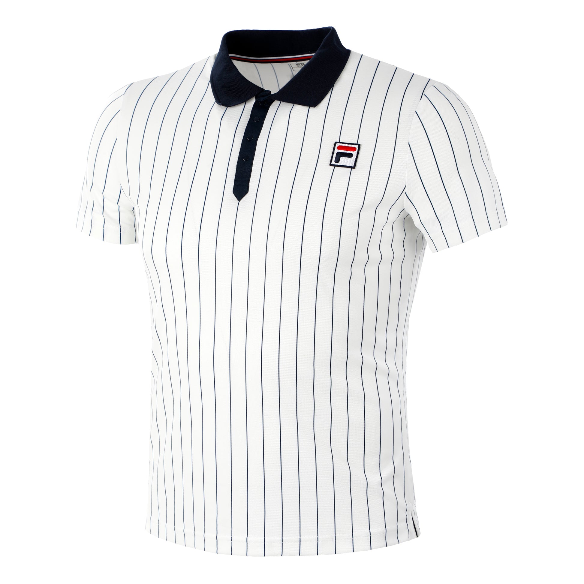 Fila Stripes Björn Polo Herren - weiß, dunkelblau