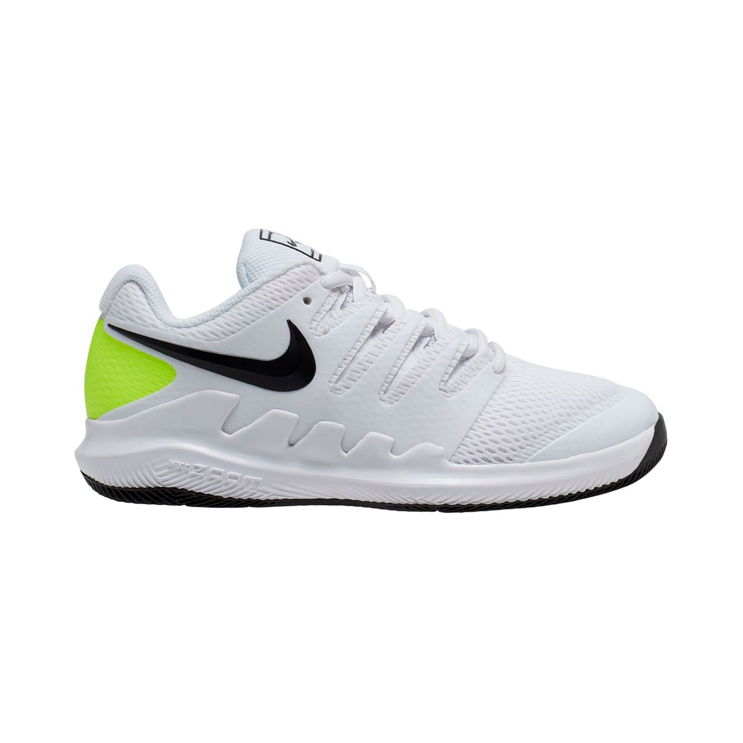 Nike Vapor X Allcourtschuh Kinder-weiß, neongrün