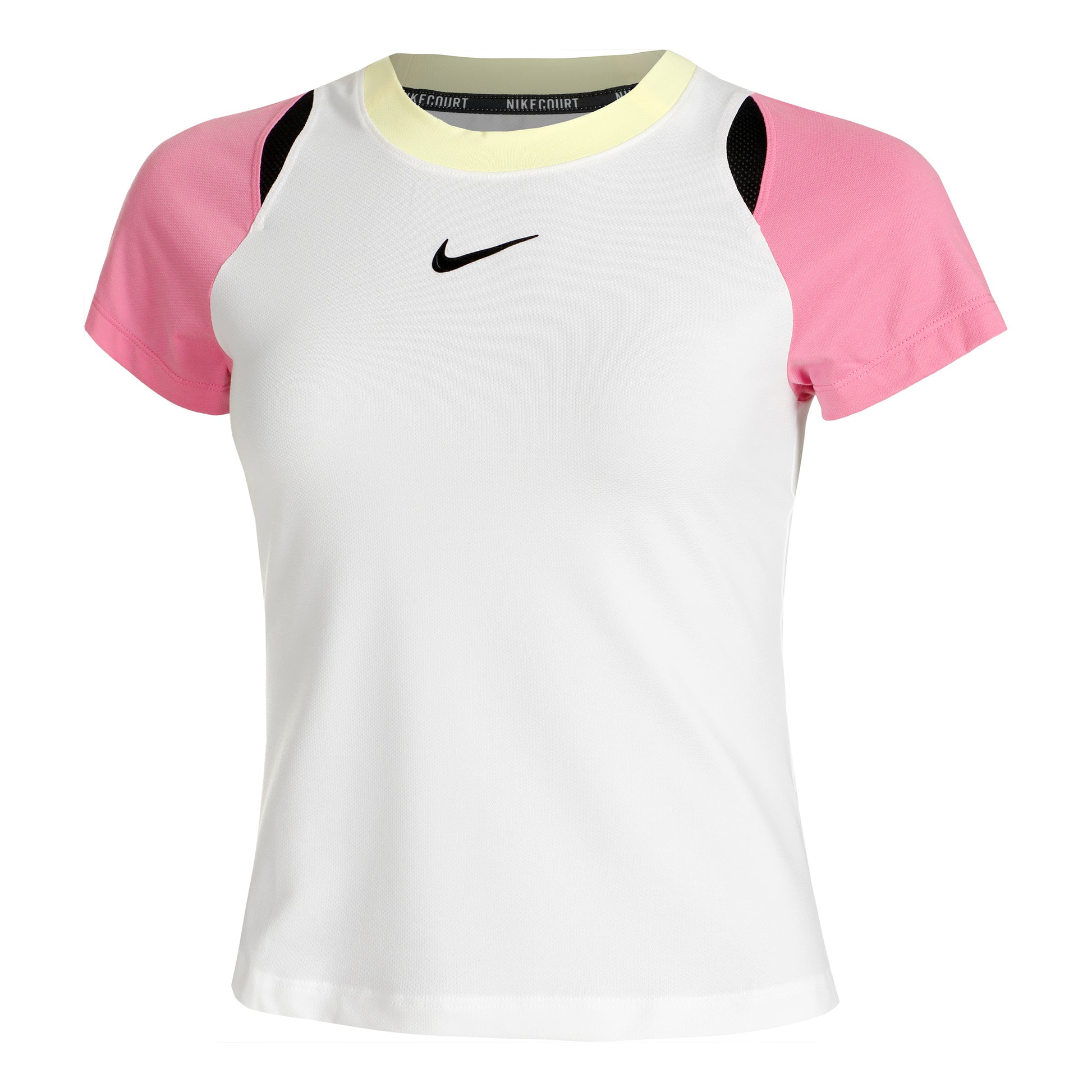 Nike Court Dri-Fit Advantage T-Shirt Damen - weiß, pink