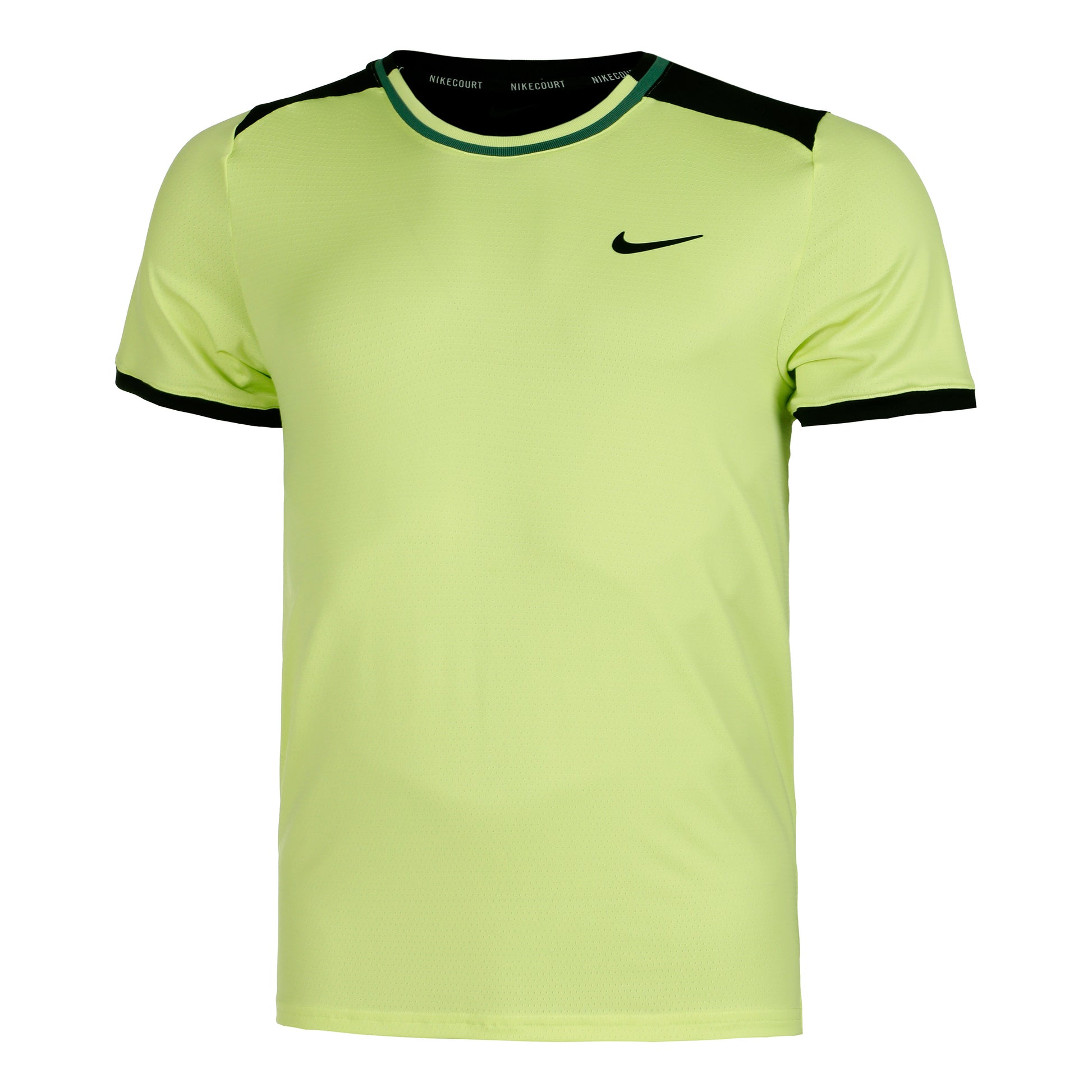 Nike Court Dri-Fit Advantage T-Shirt Herren - zitronengelb, schwarz