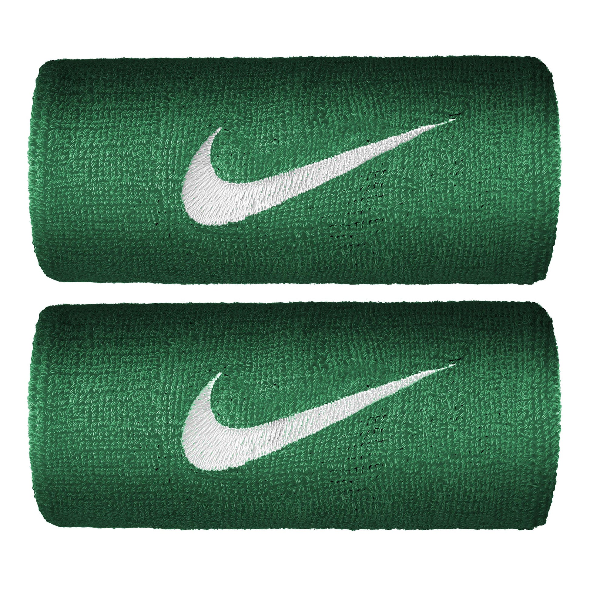 Nike Premier DW Schweißband 2er Pack lang - dunkelgrün, weiß