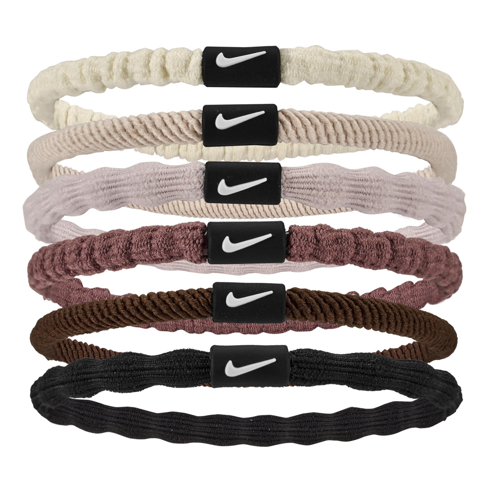 Nike Flex Hair Tie Haarband 6er Pack Unisex - creme, schwarz