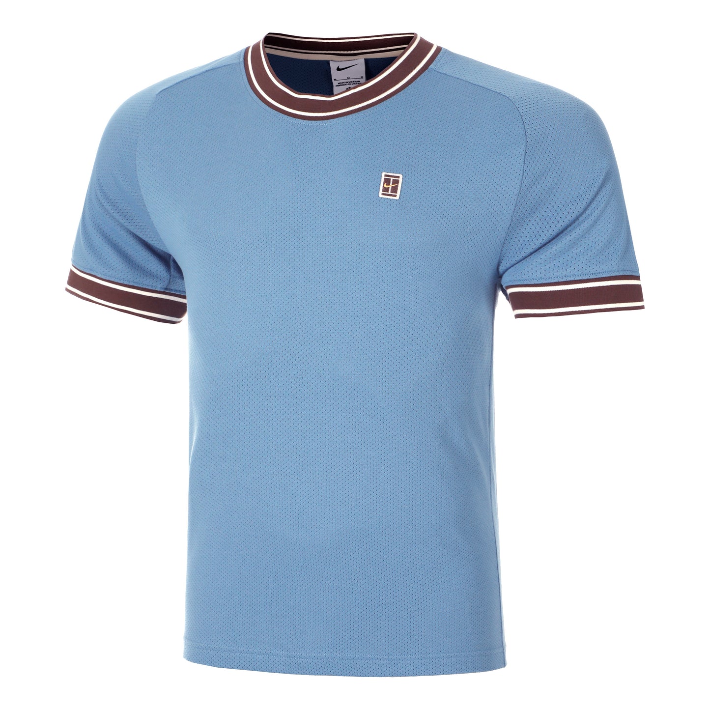 Nike Court Heritage T-Shirt Herren - hellblau, braun