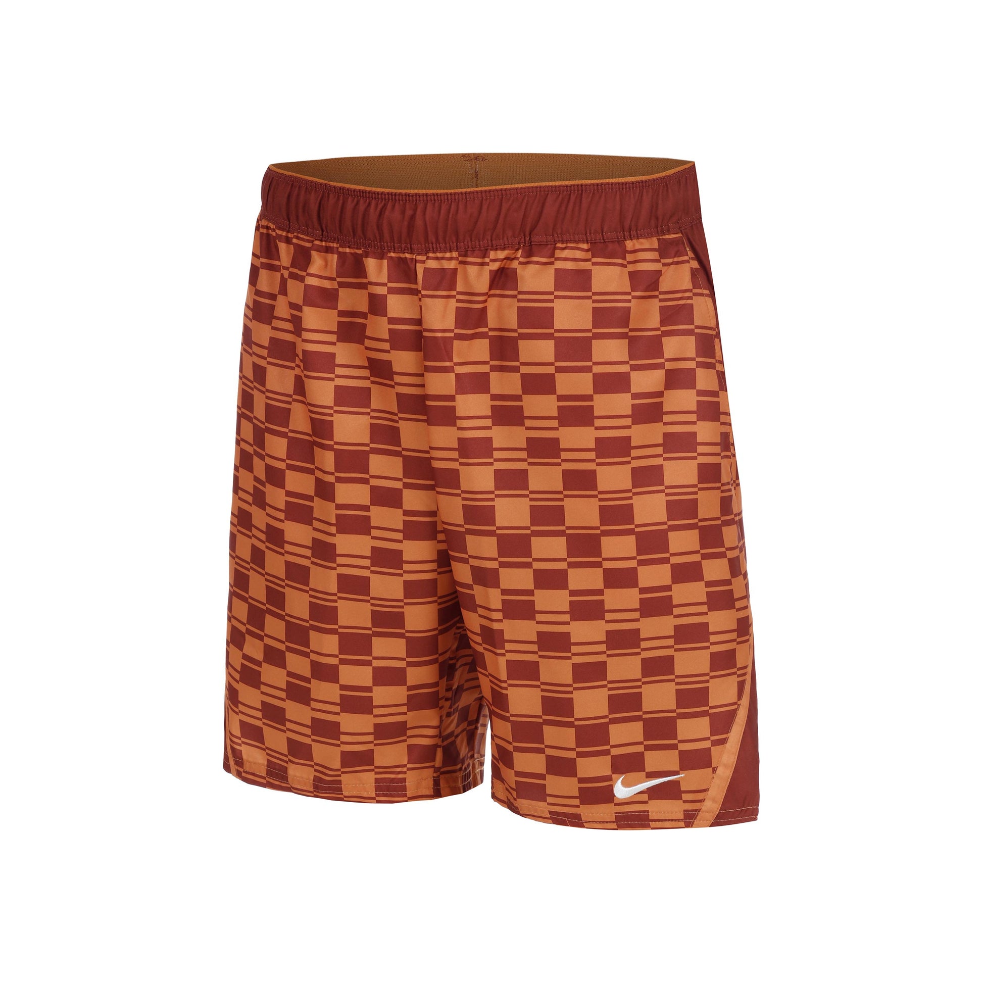 Nike Court Dri-FIT Victory High Rise 9in All Over Print Shorts Herren-Orange,Braun