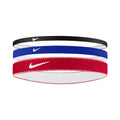 Nike Flex Classic Mixed Haarband 3er Pack-Blau,Rot