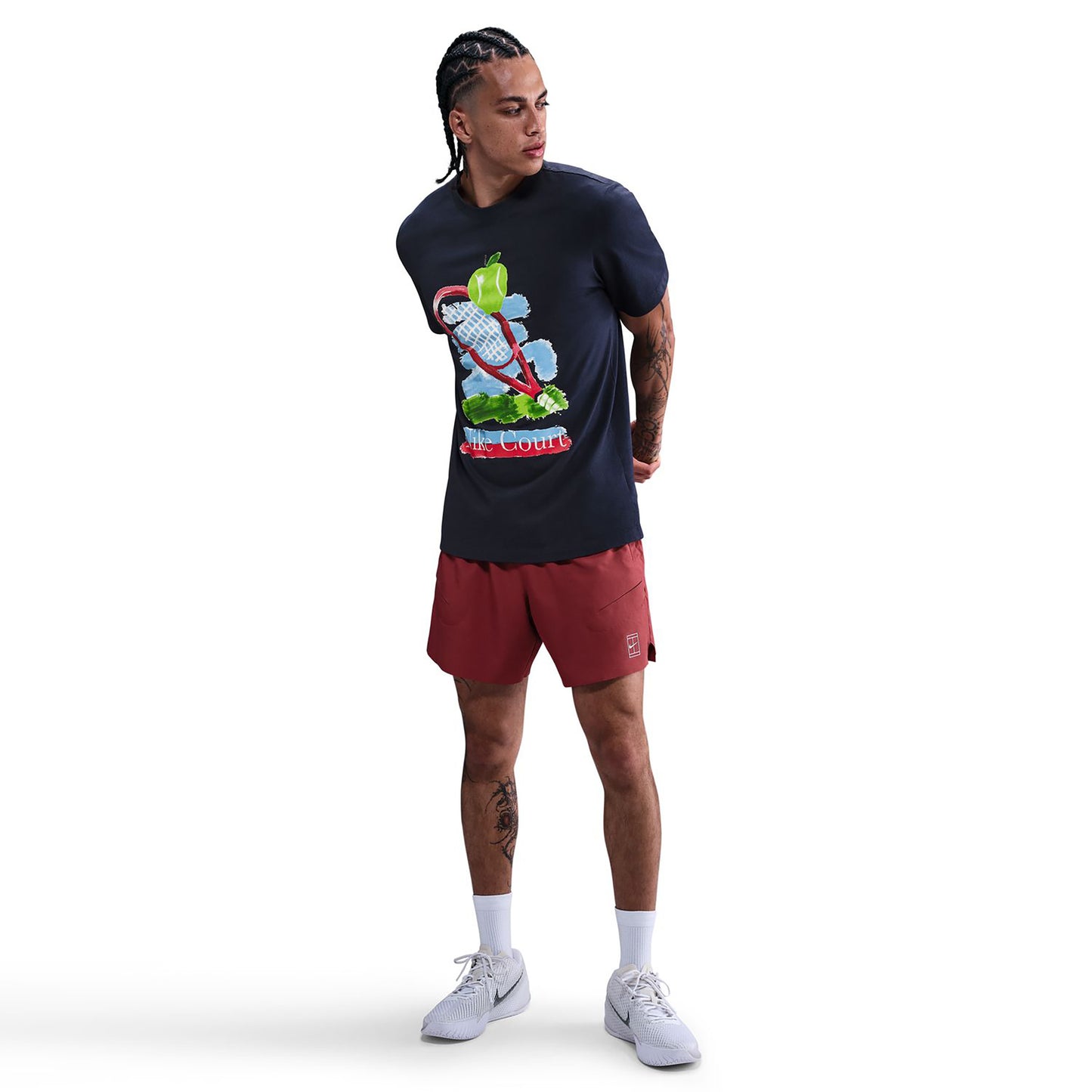 Nike Court T-Shirt Herren-Dunkelblau,Mehrfarbig