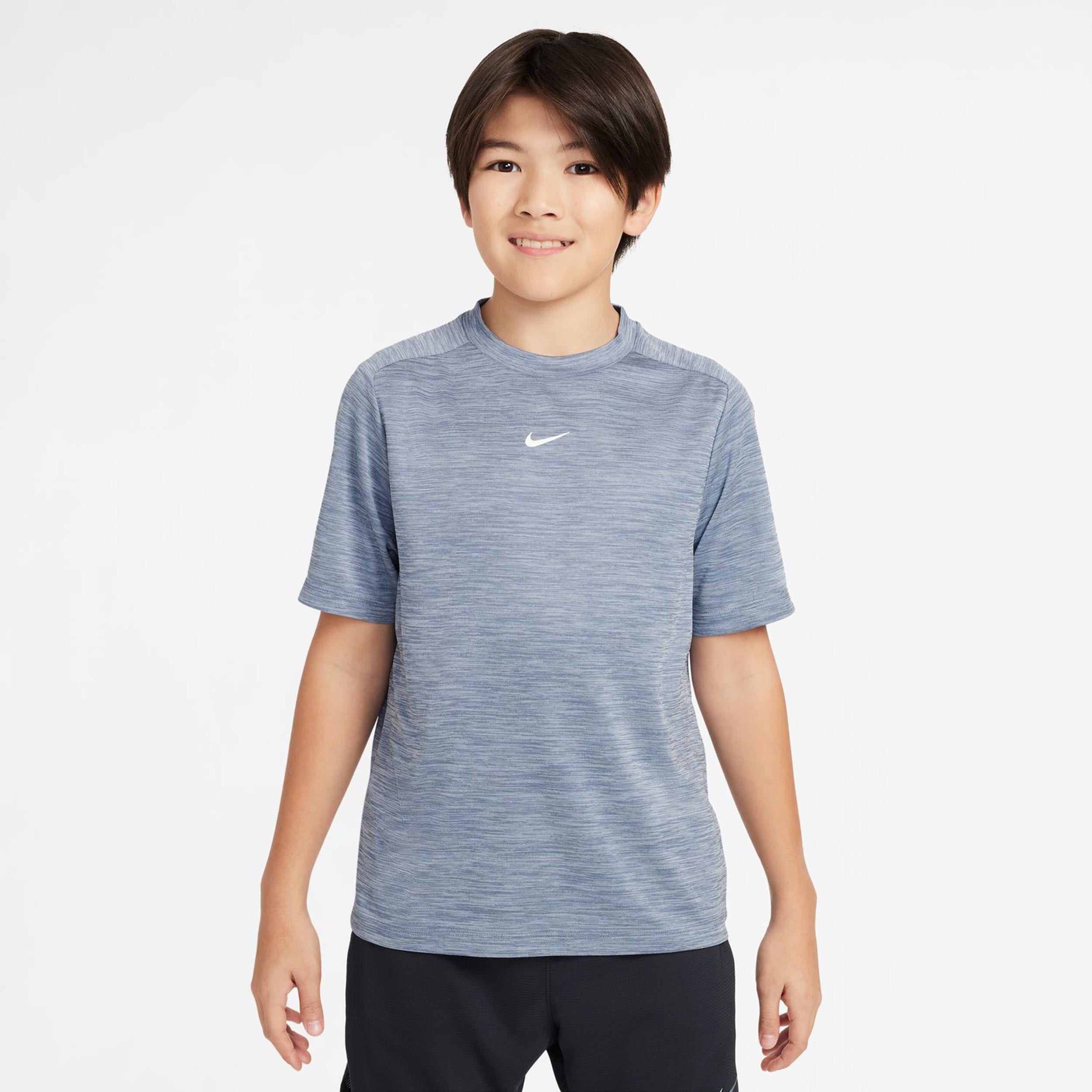 Nike Dri-Fit Multi Heather T-Shirt Kinder-Blaugrau