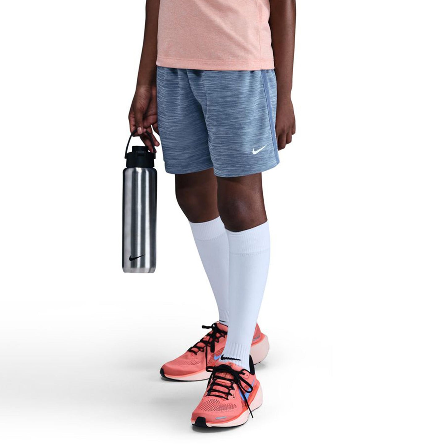Nike Dri-Fit Multi High Rise Shorts Kinder-Blaugrau