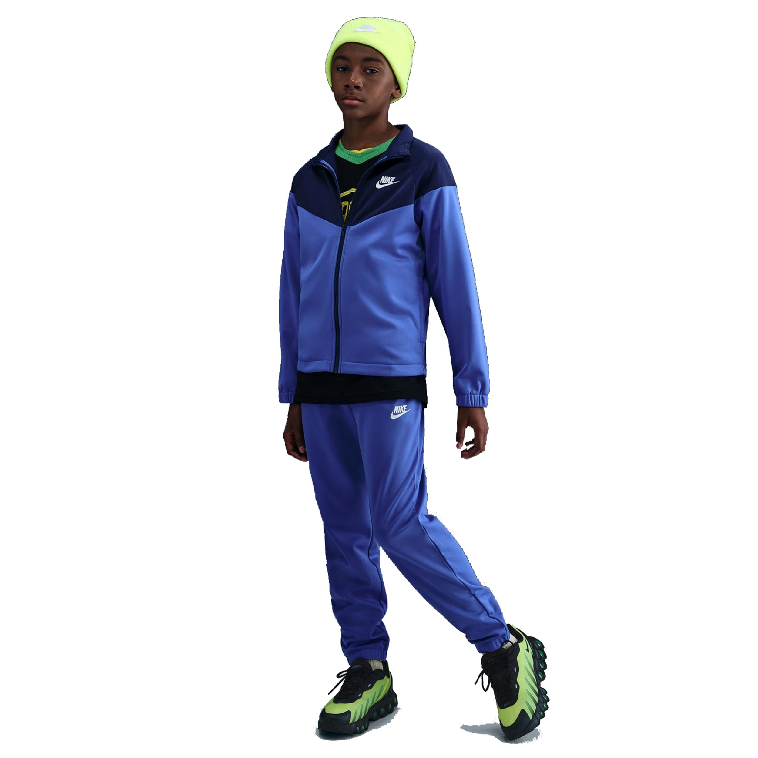 Nike Dri-Fit Full-Zip Trainingsanzug Kinder-Blau,Blaugrau