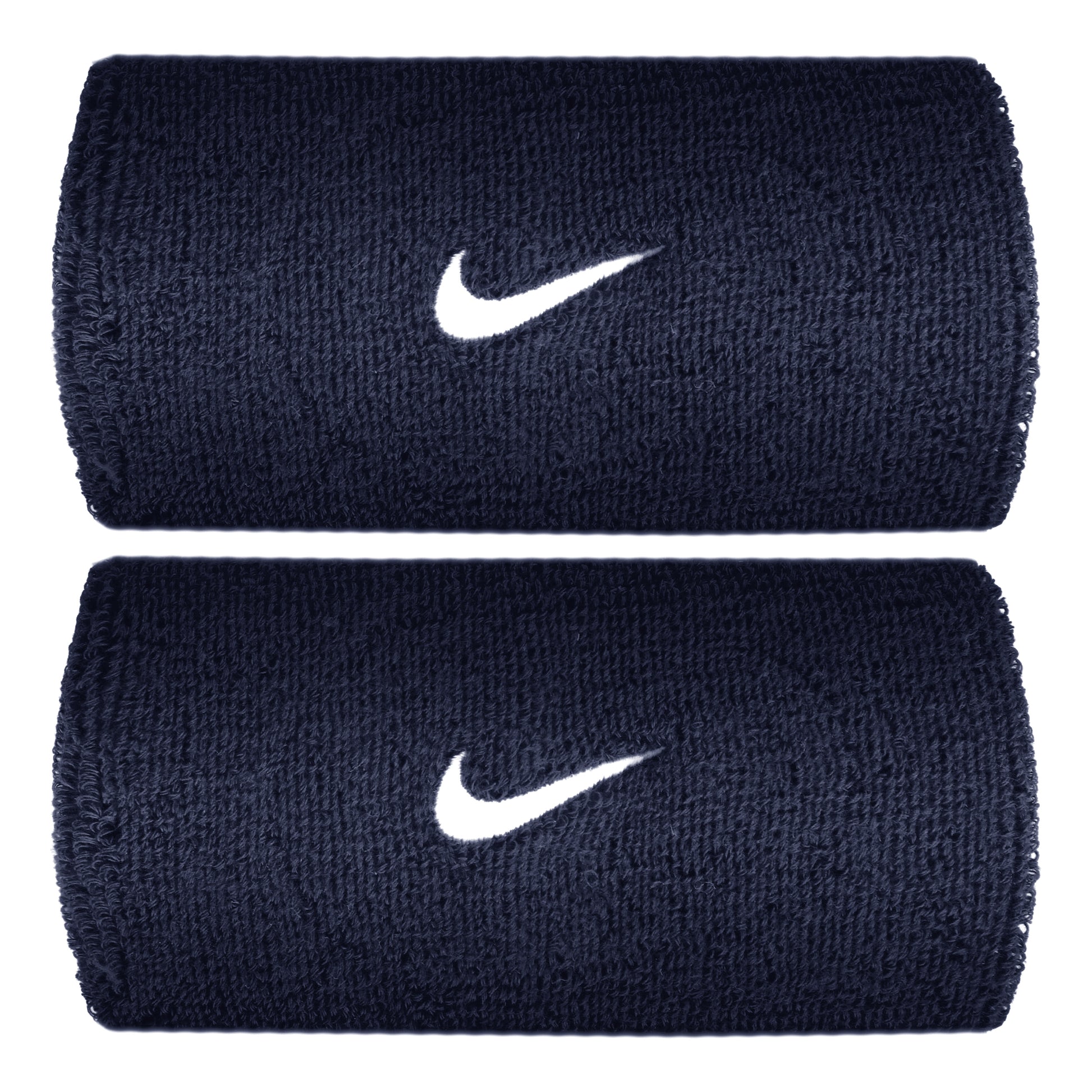 Nike Swoosh Classic Doublewide Schweißband lang - dunkelblau, weiß