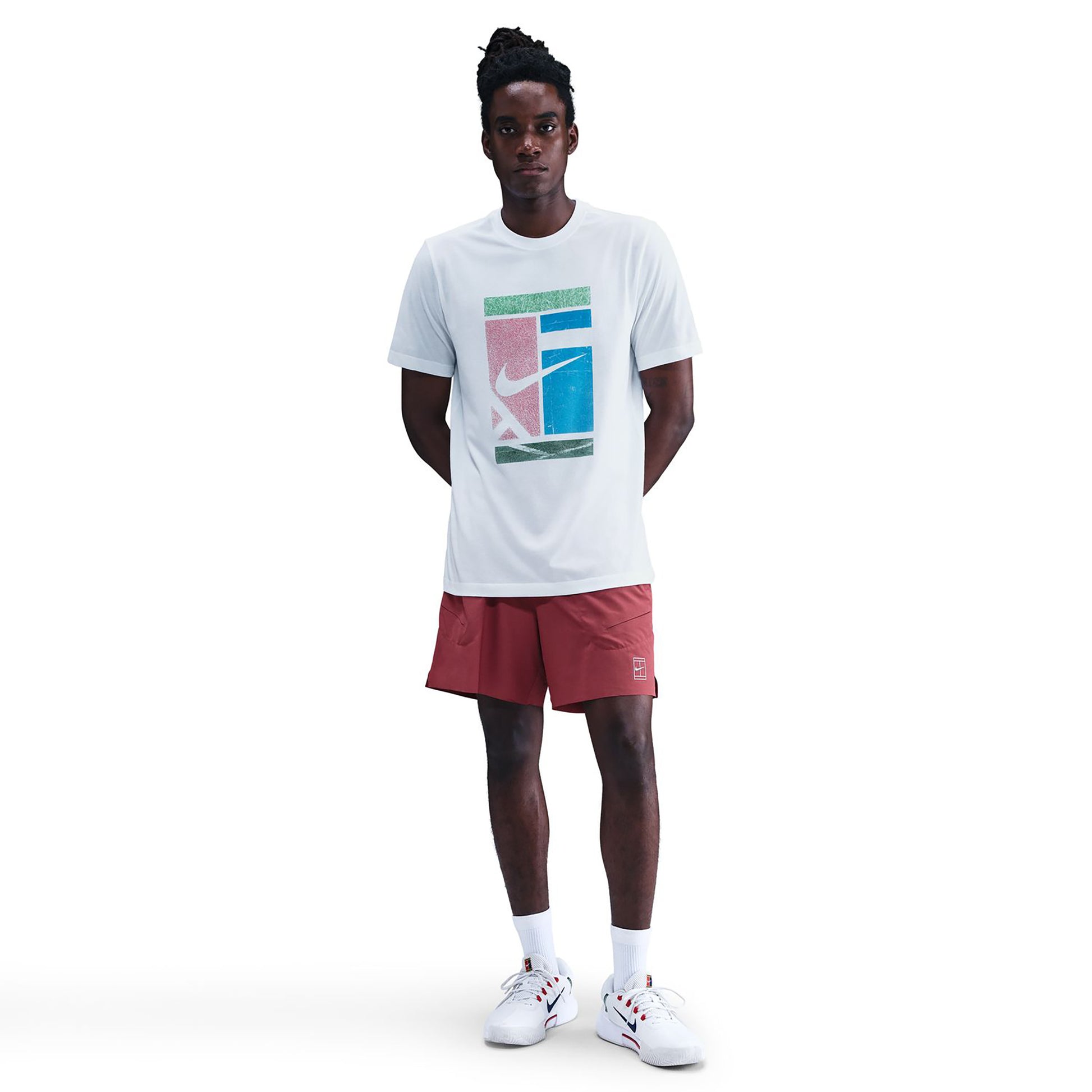 Nike Court Dri-Fit Tee Court T-Shirt Herren-weiß