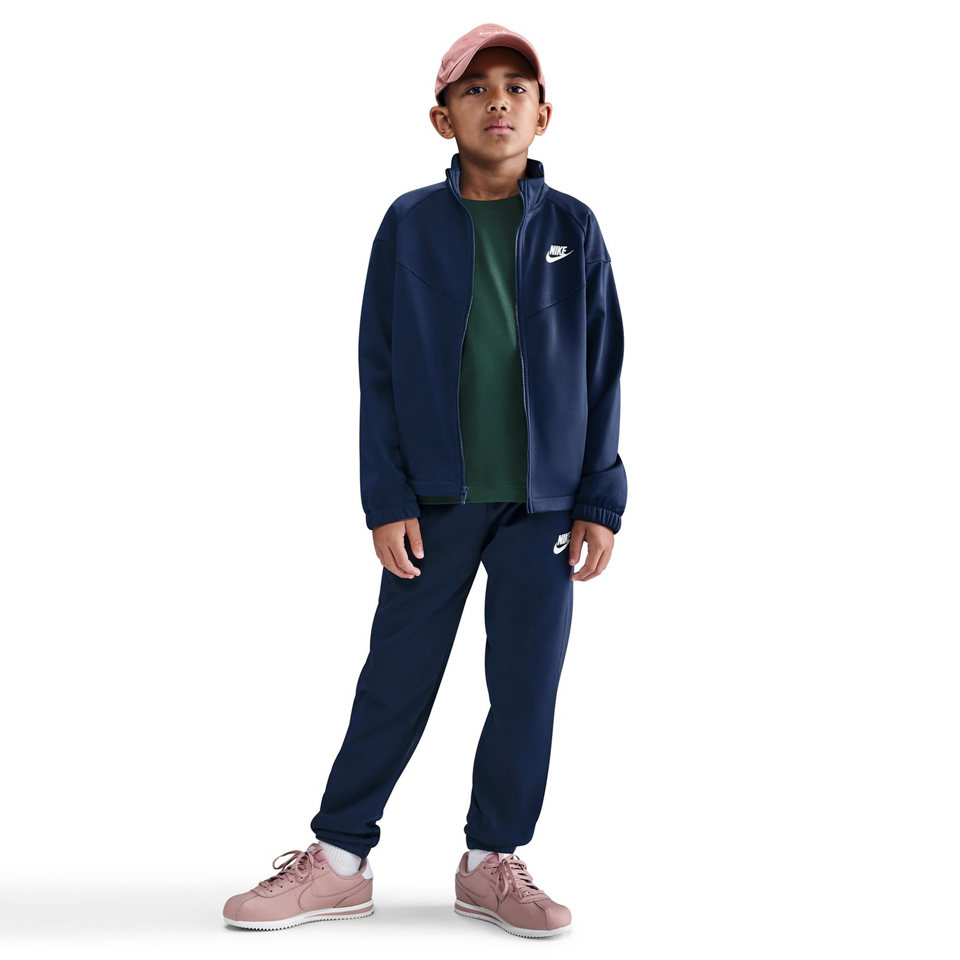 Nike Dri-Fit Full-Zip Trainingsanzug Kinder-dunkelblau