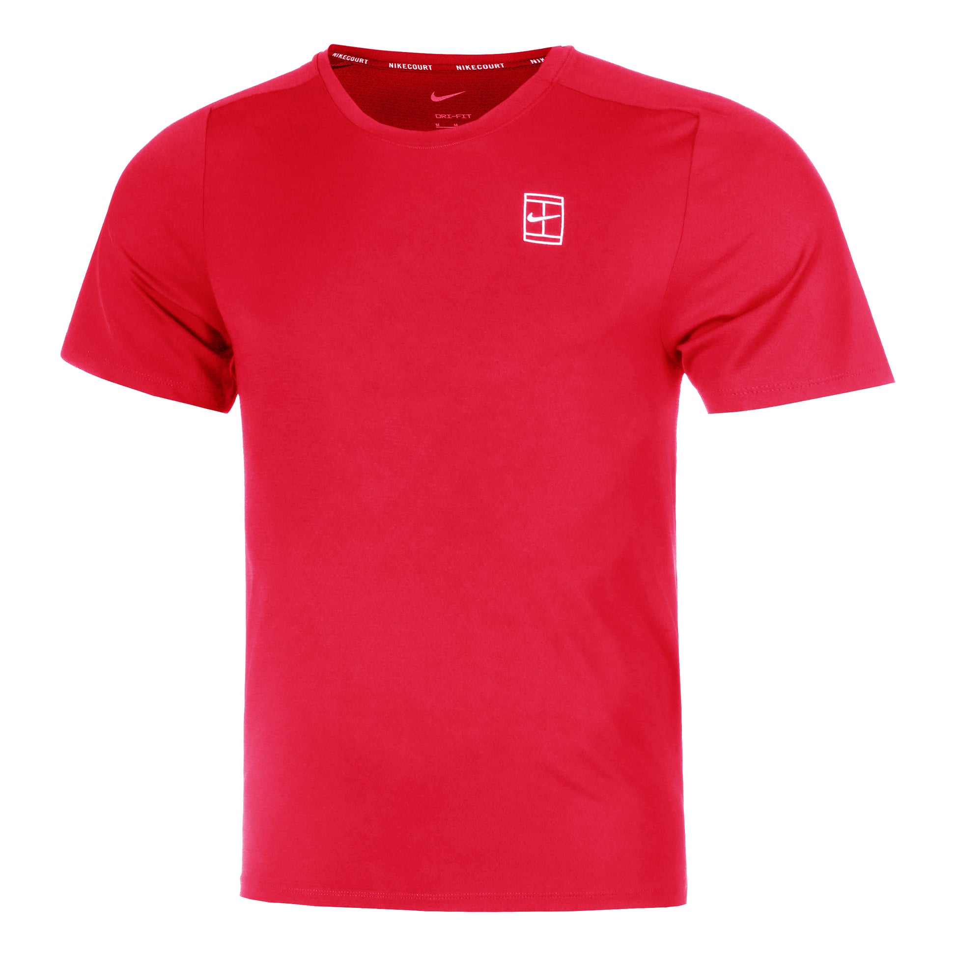 Nike Court Dri-Fit Advantage T-Shirt Herren-Rot,Weiß