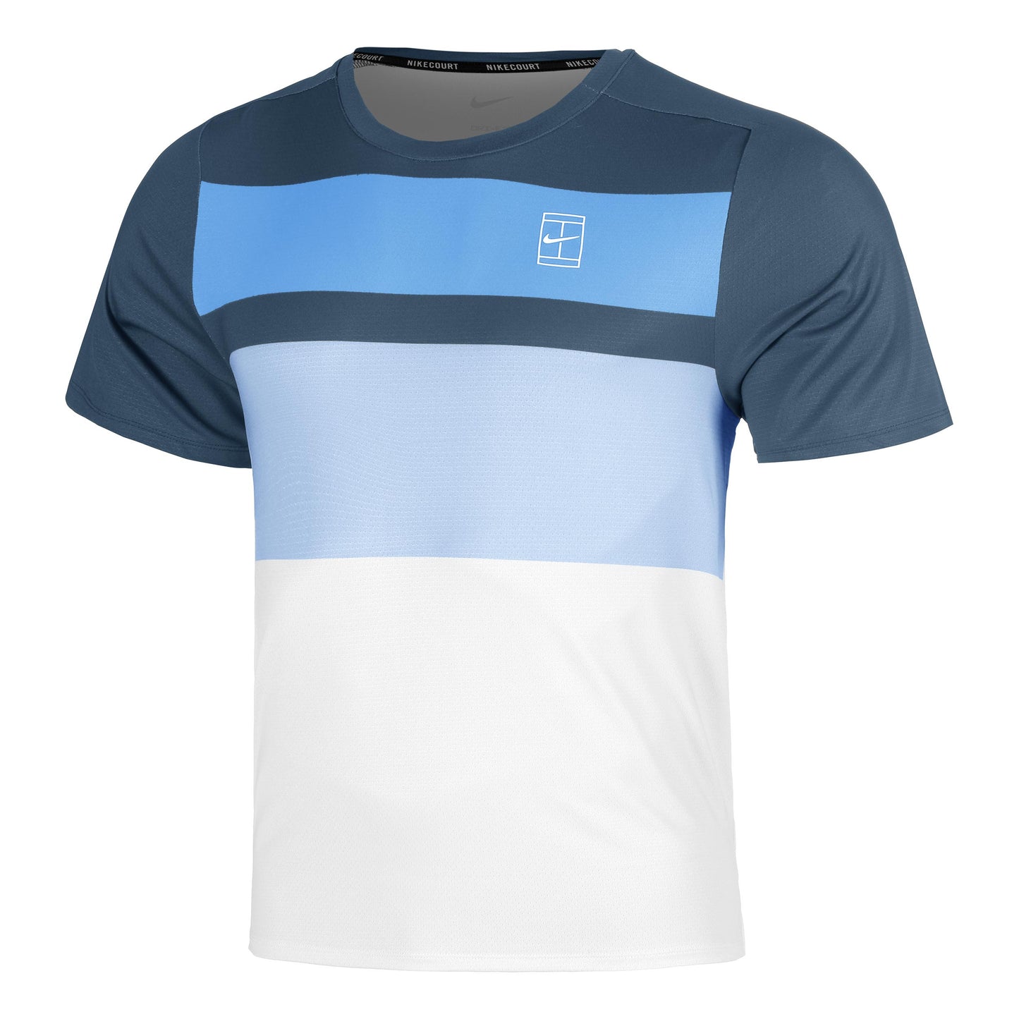 Nike Court Dri-FIT Advantage Print T-Shirt Herren - dunkelblau, weiß