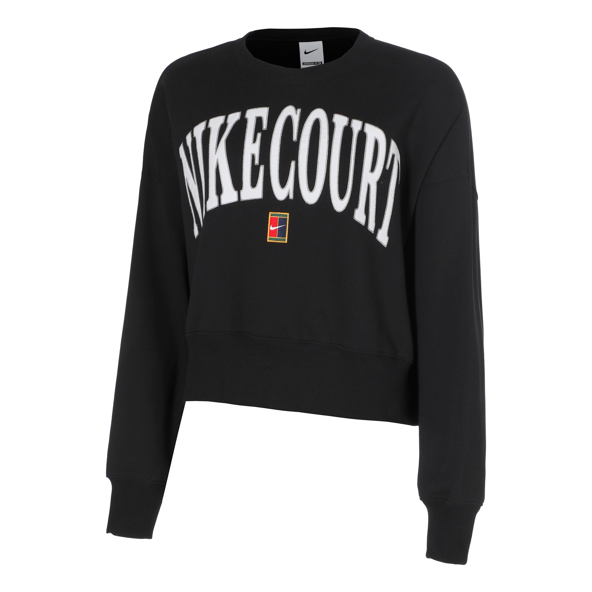 Nike Court Phoenix Fleece Crew Heritage Sweatshirt Damen-Schwarz,Schwarz