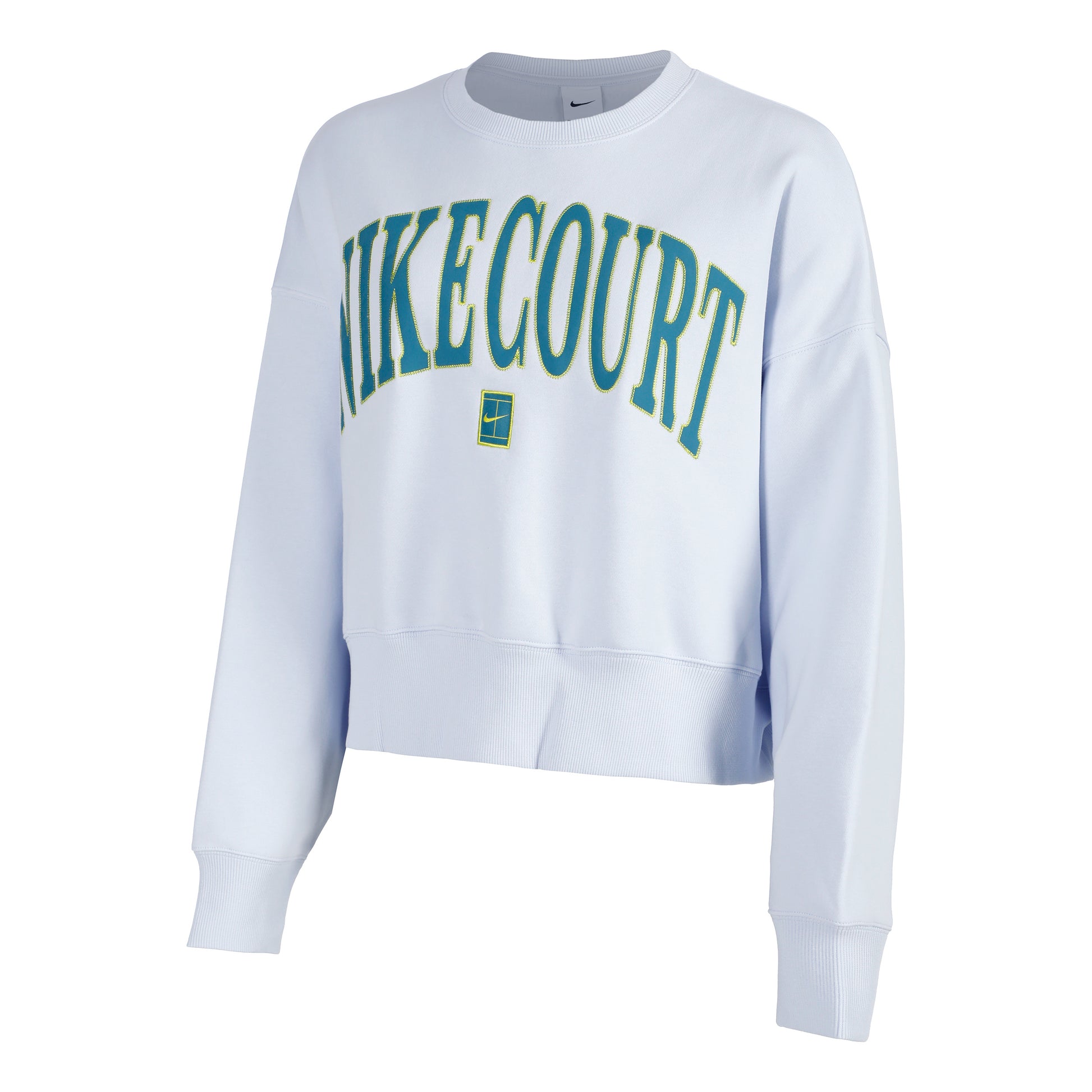 Nike Court Heritage Phoenix Fleece Oversized Crew High Rise Sweatshirt Damen - hellgrau,