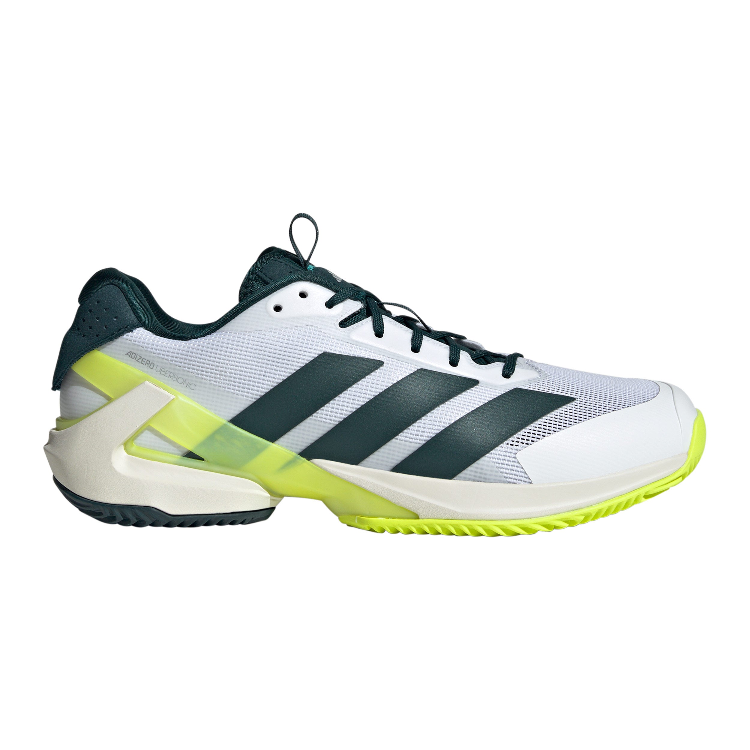 adidas adizero Ubersonic 5 Sandplatzschuh Herren - weiß, dunkelgrün