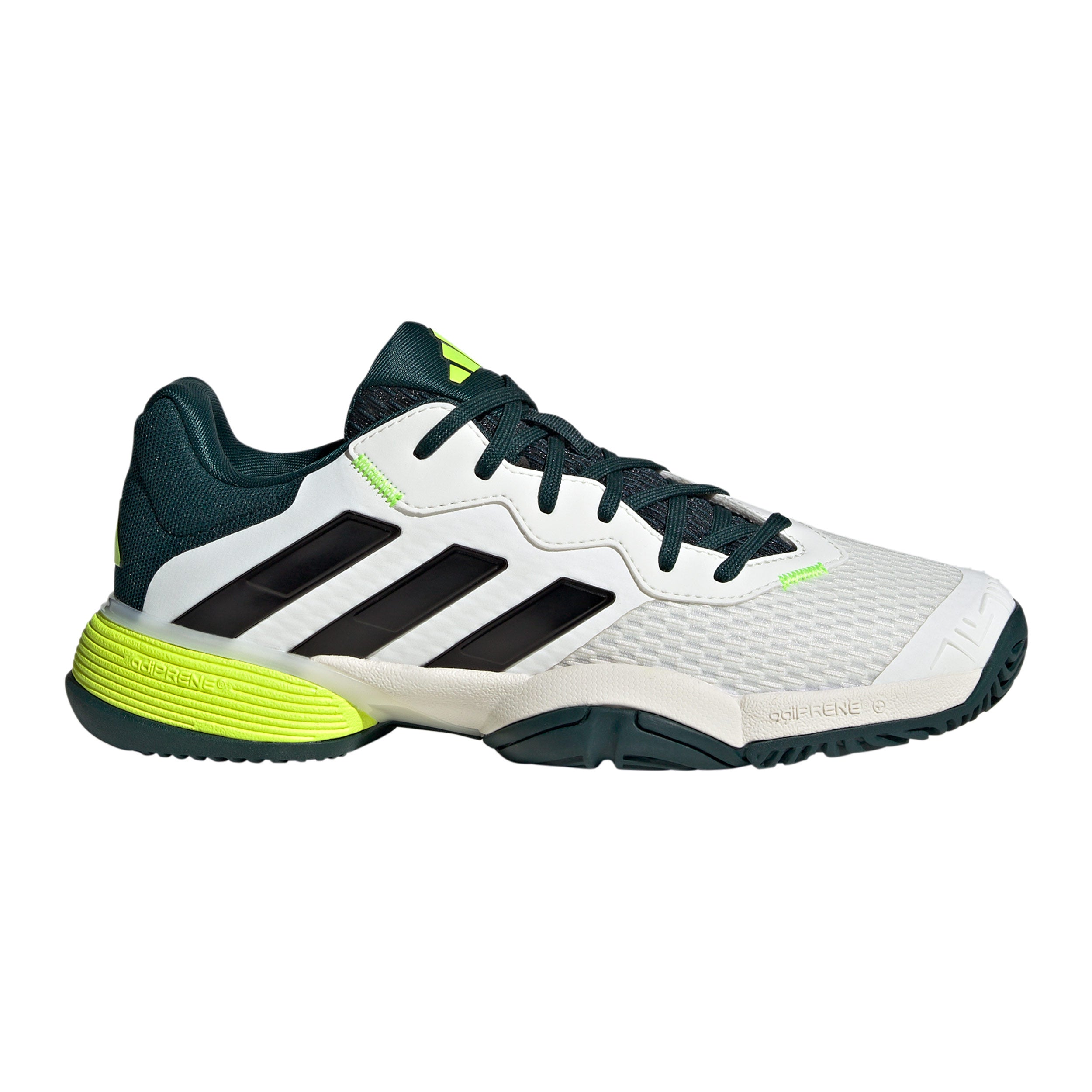 adidas Barricade Allcourtschuh Kinder - creme, dunkelgrün