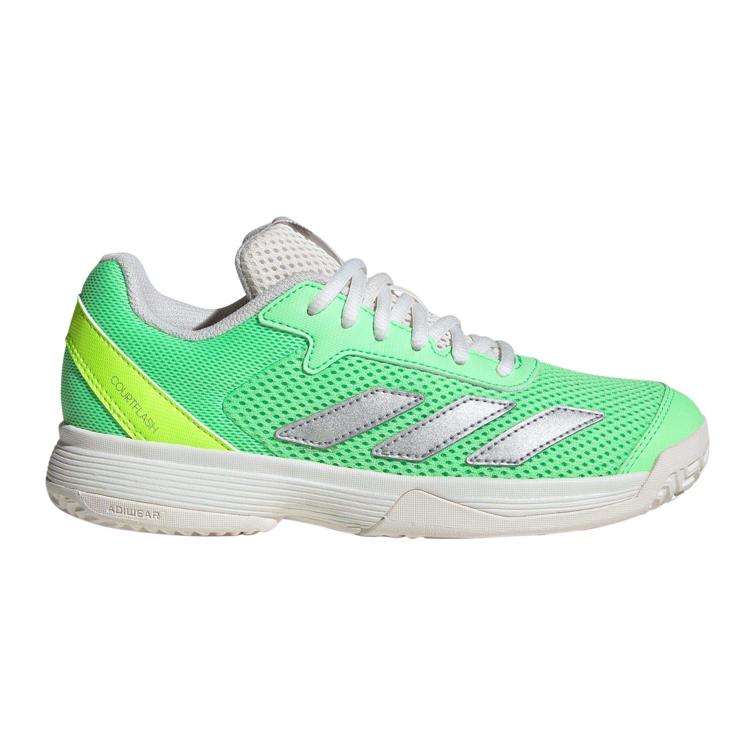 adidas Courtflash Allcourtschuh Kinder - grün, silber