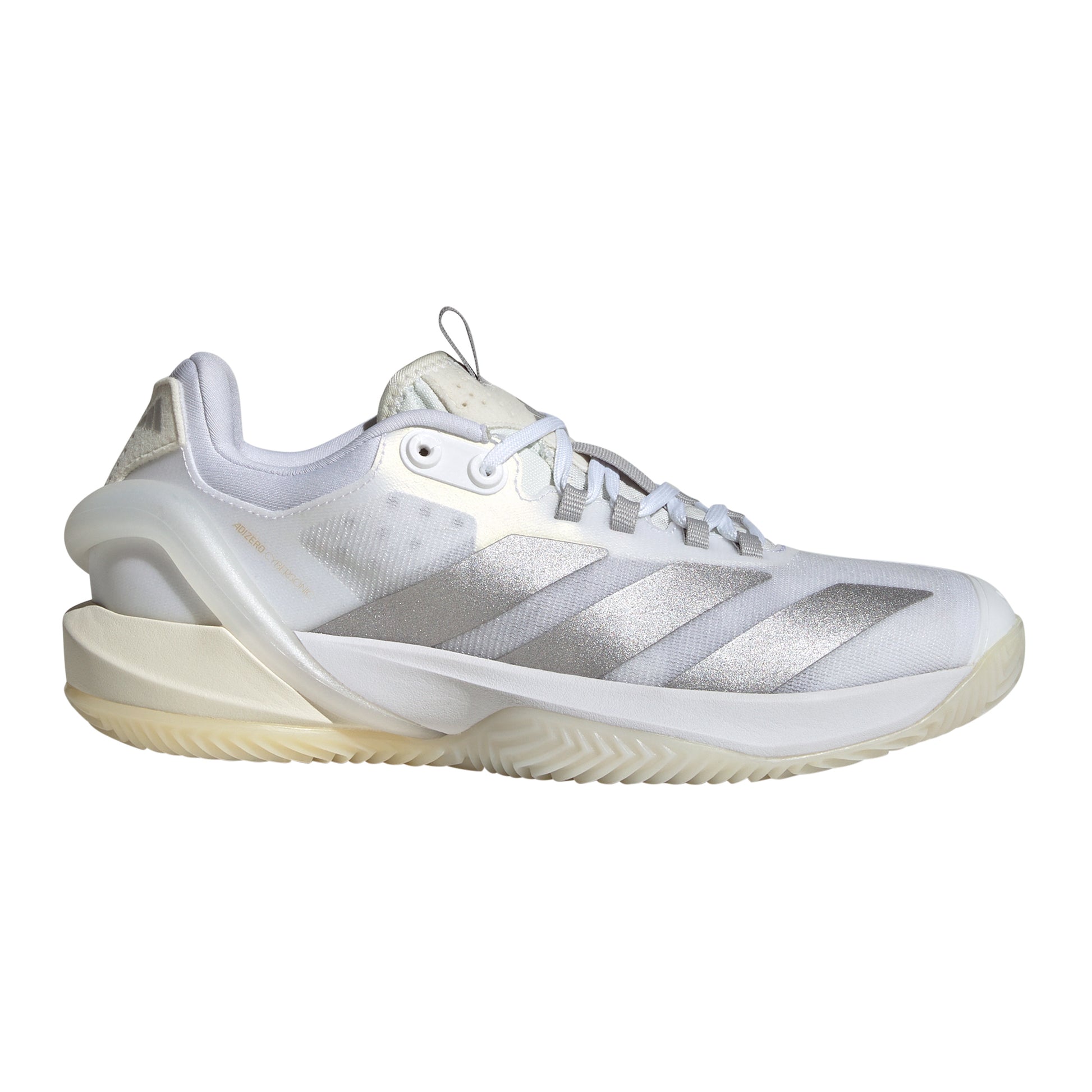 adidas adizero Cybersonic Sandplatzschuh Damen - weiß, silber
