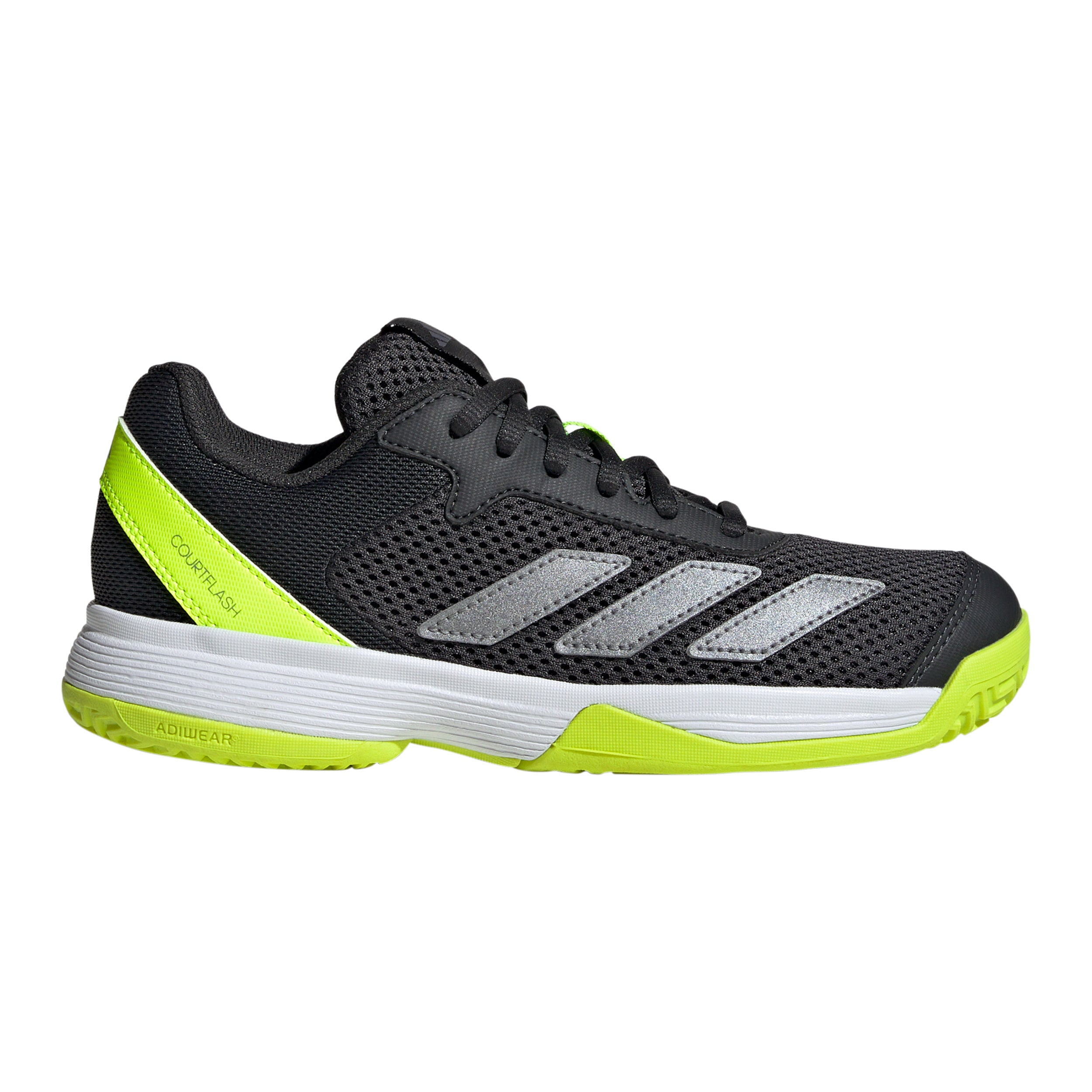 adidas Courtflash Allcourtschuh Kinder - schwarz, limette