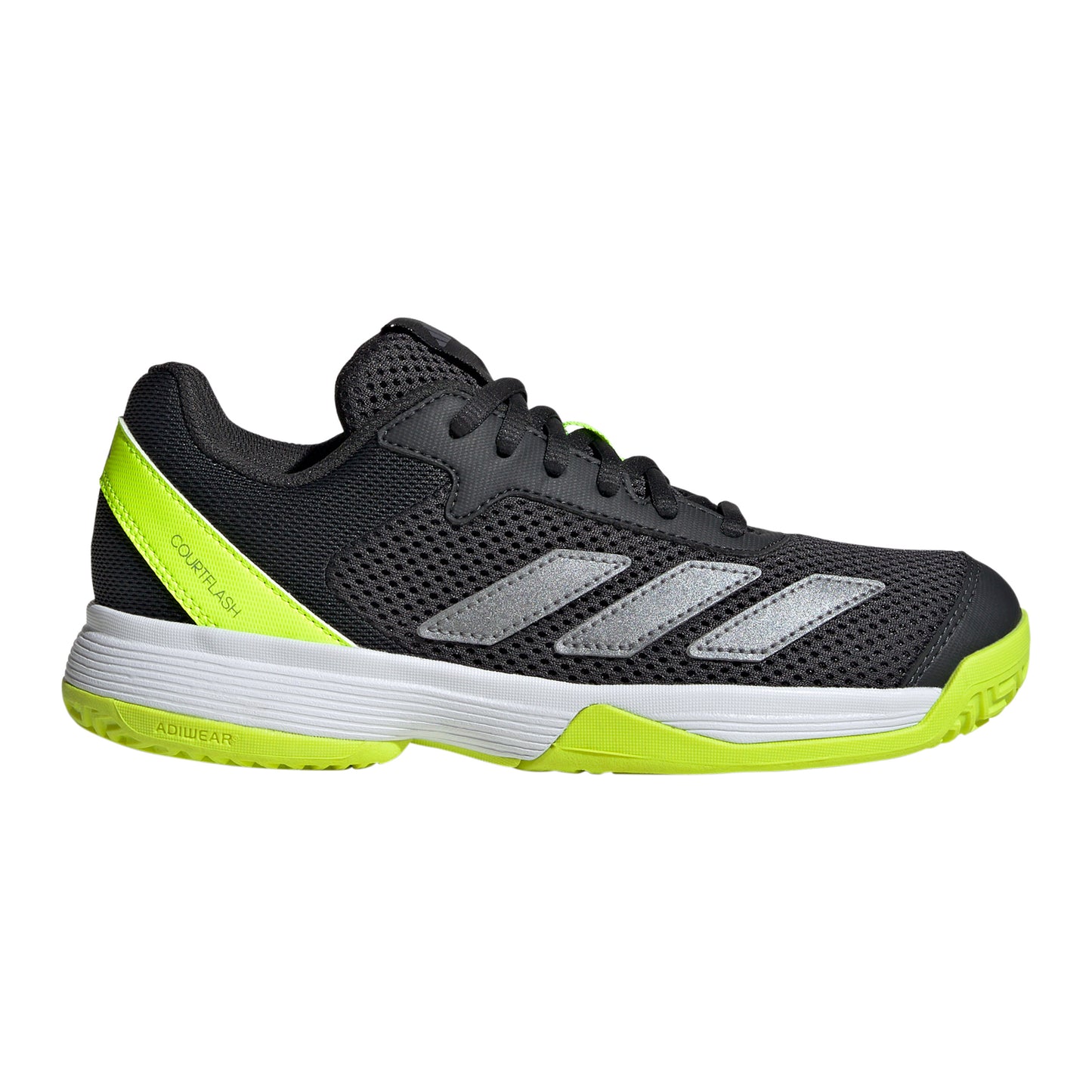 adidas Courtflash Allcourtschuh Kinder - schwarz, limette