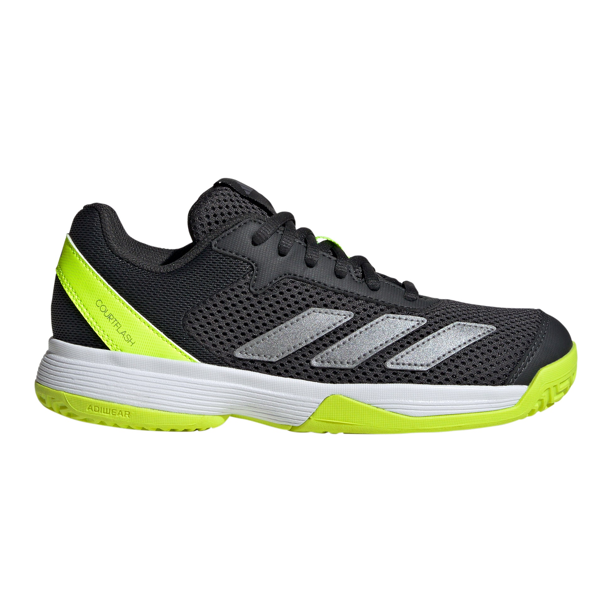 adidas Courtflash Allcourtschuh Kinder - schwarz, limette