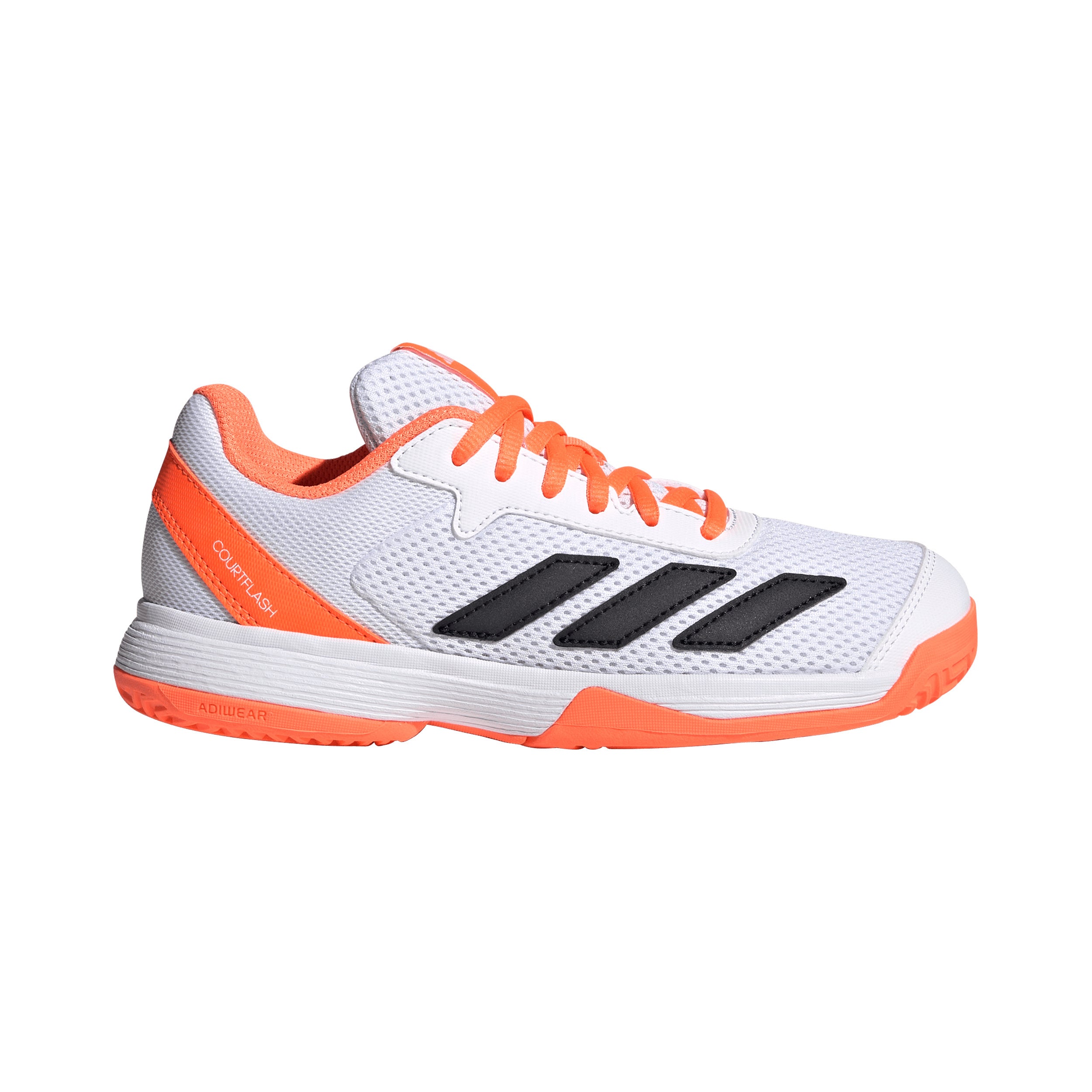 adidas Courtflash Allcourtschuh Kinder - weiß, orange