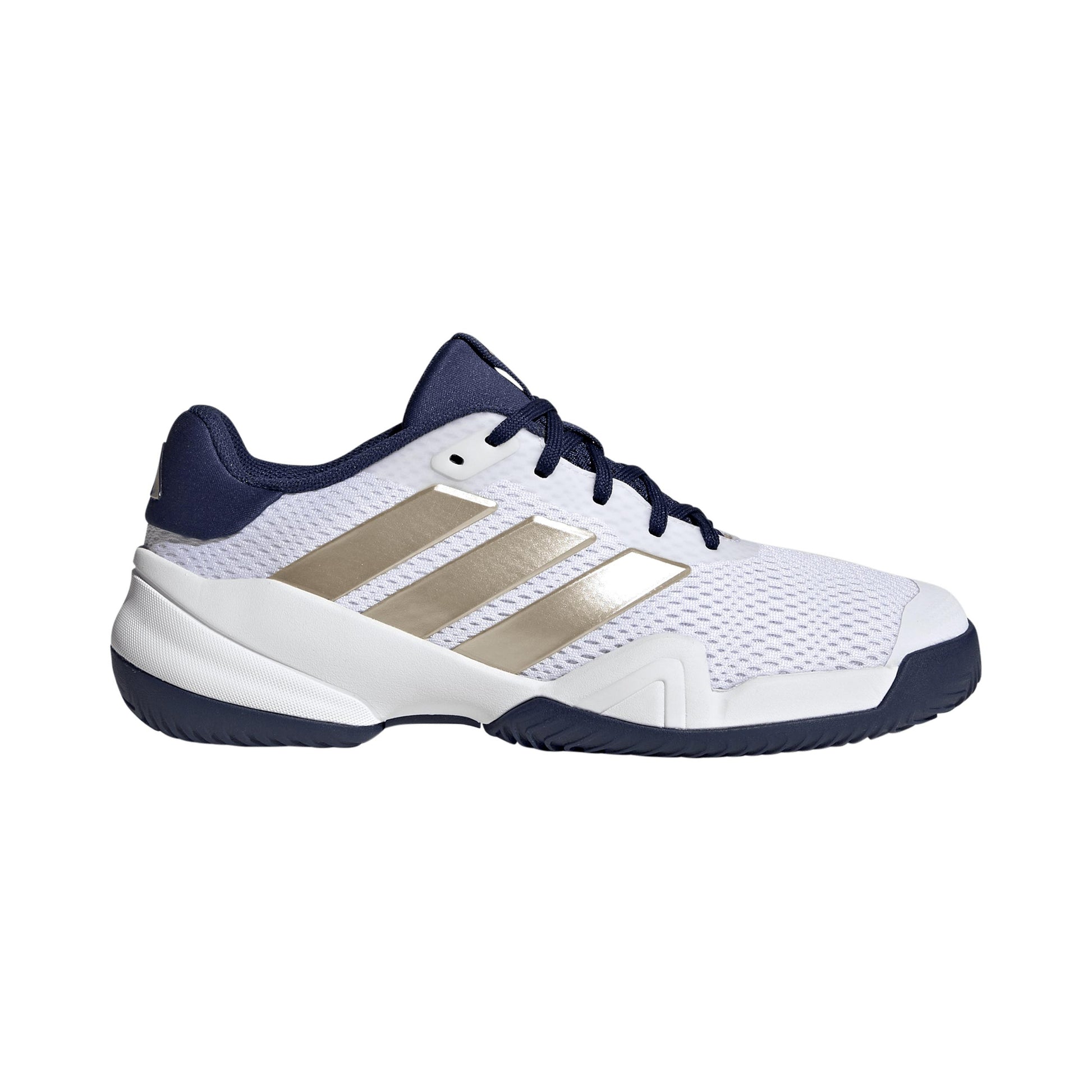 adidas Barricade Allcourtschuh Kinder - weiß, schwarz