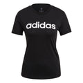 Linear T-Shirt Damen - schwarz,