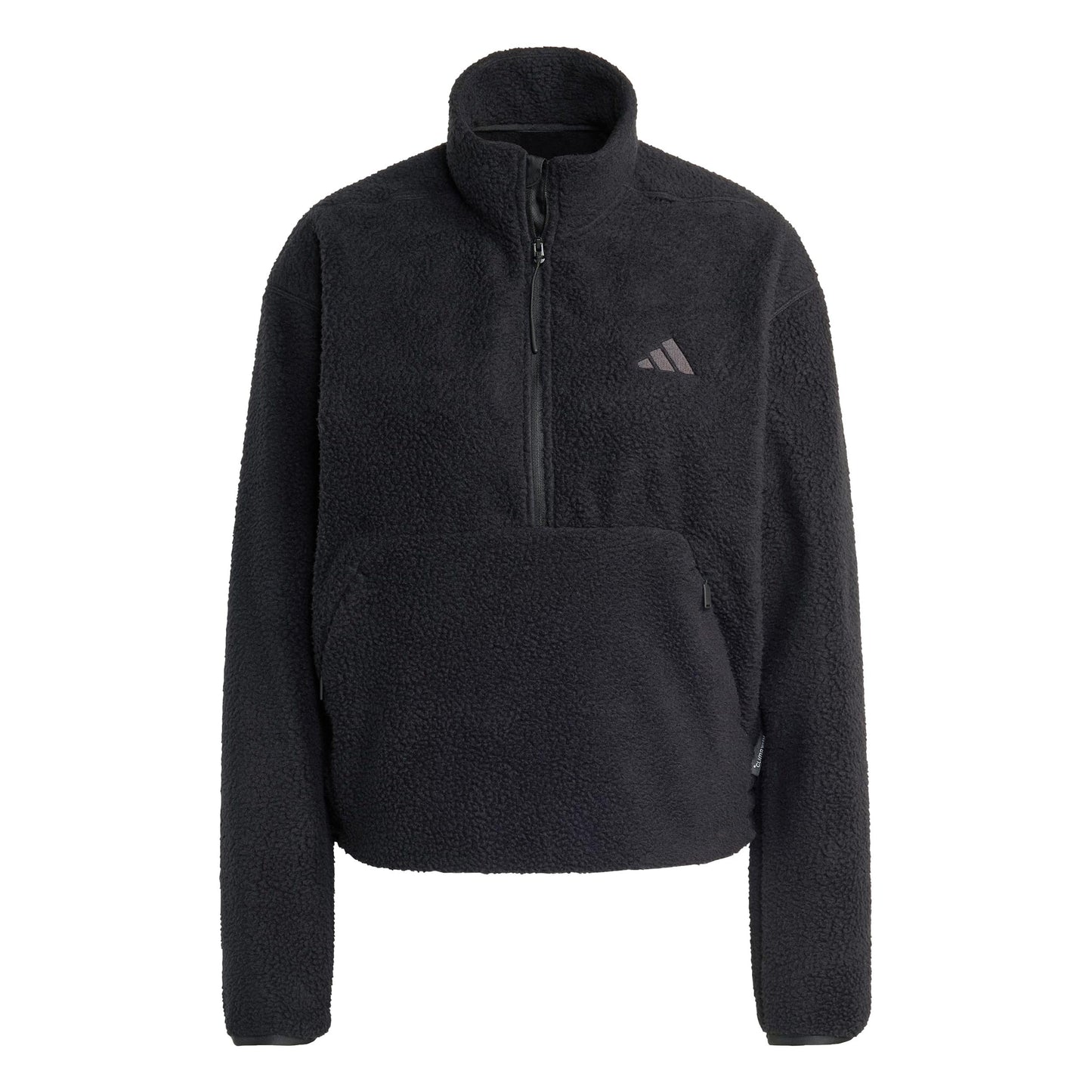 adidas Fleece Half-Zip Sweatshirt Damen-schwarz
