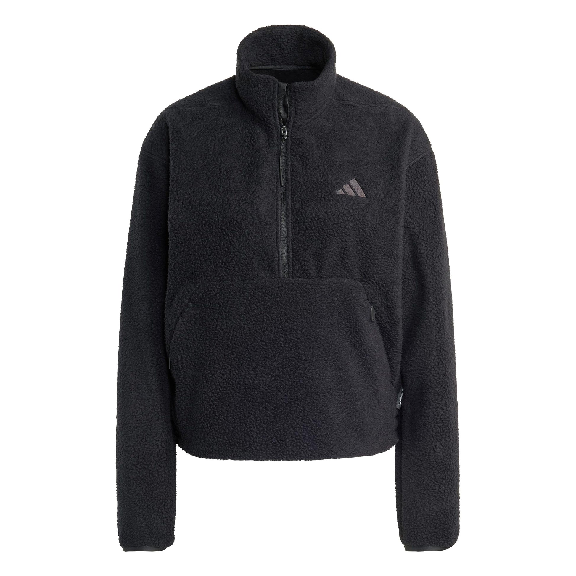 adidas Fleece Half-Zip Sweatshirt Damen-schwarz