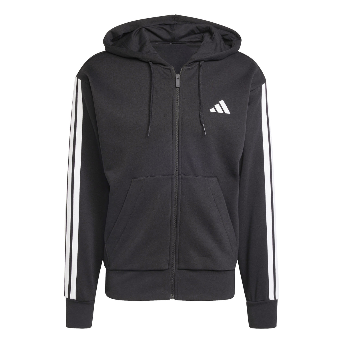 adidas Essentials 3 Stripes Sweatjacke Herren - schwarz, weiß