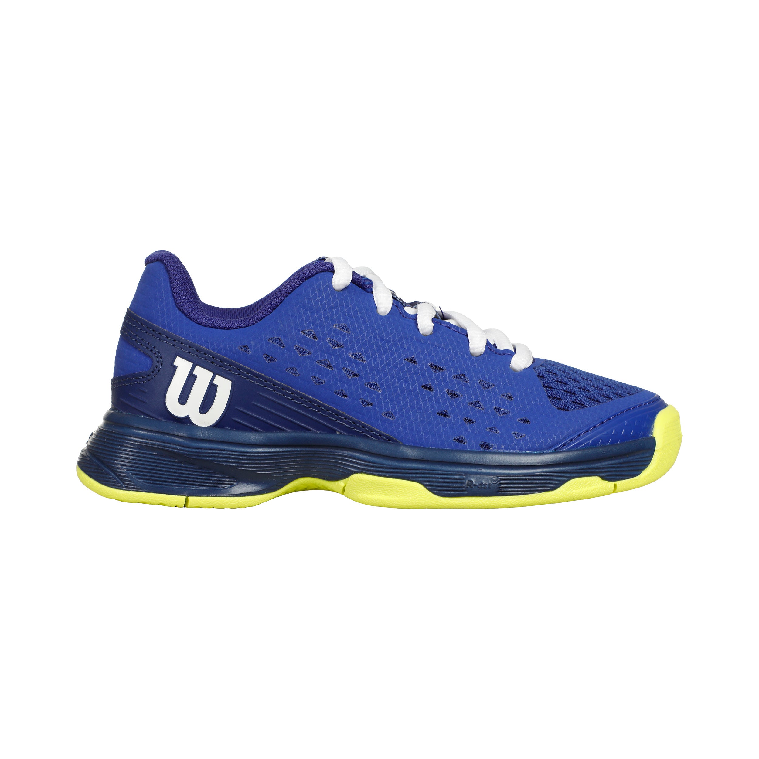 Wilson RUSH PRO AC Allcourtschuh Kinder-Blau,Neongelb