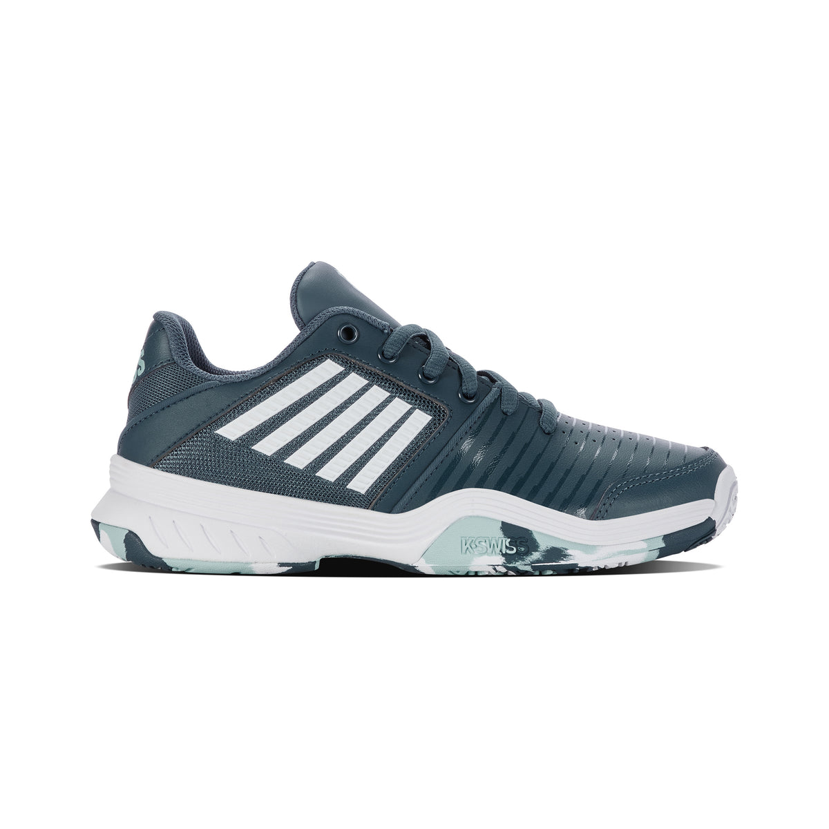 K-Swiss Court Express Omni Allcourtschuh Kinder-Petrol,Weiß