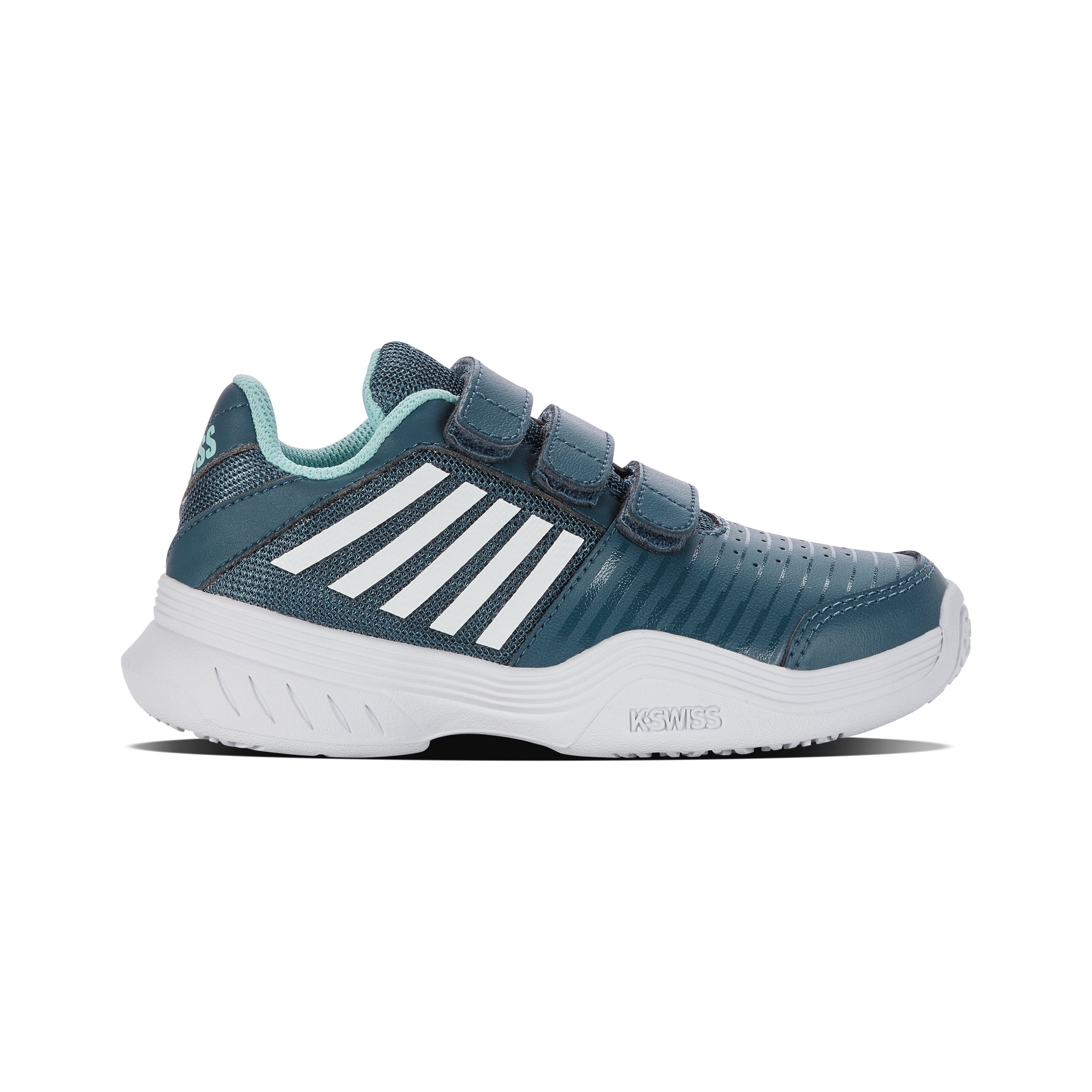K-Swiss Court Express Strap Omni Allcourtschuh Kinder-petrol,weiß