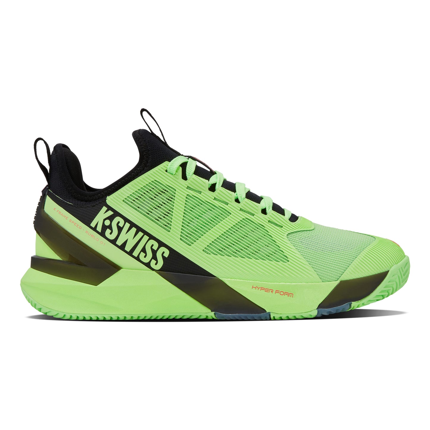 K-Swiss K-Frame Speed Rublo Sandplatzschuh Herren-Neongrün,Schwarz
