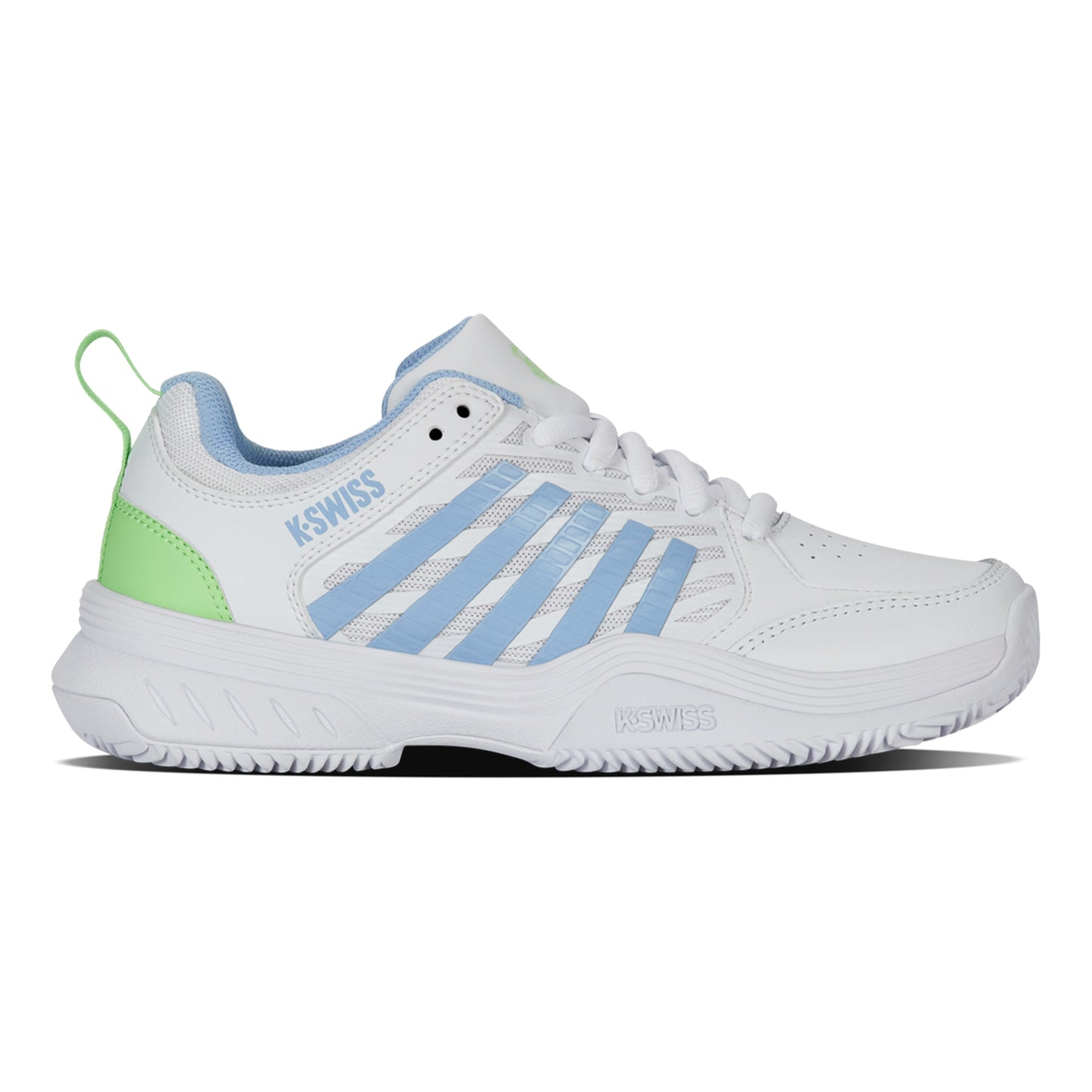 K-Swiss Court Express 2 Sandplatzschuh Damen - weiß, hellblau