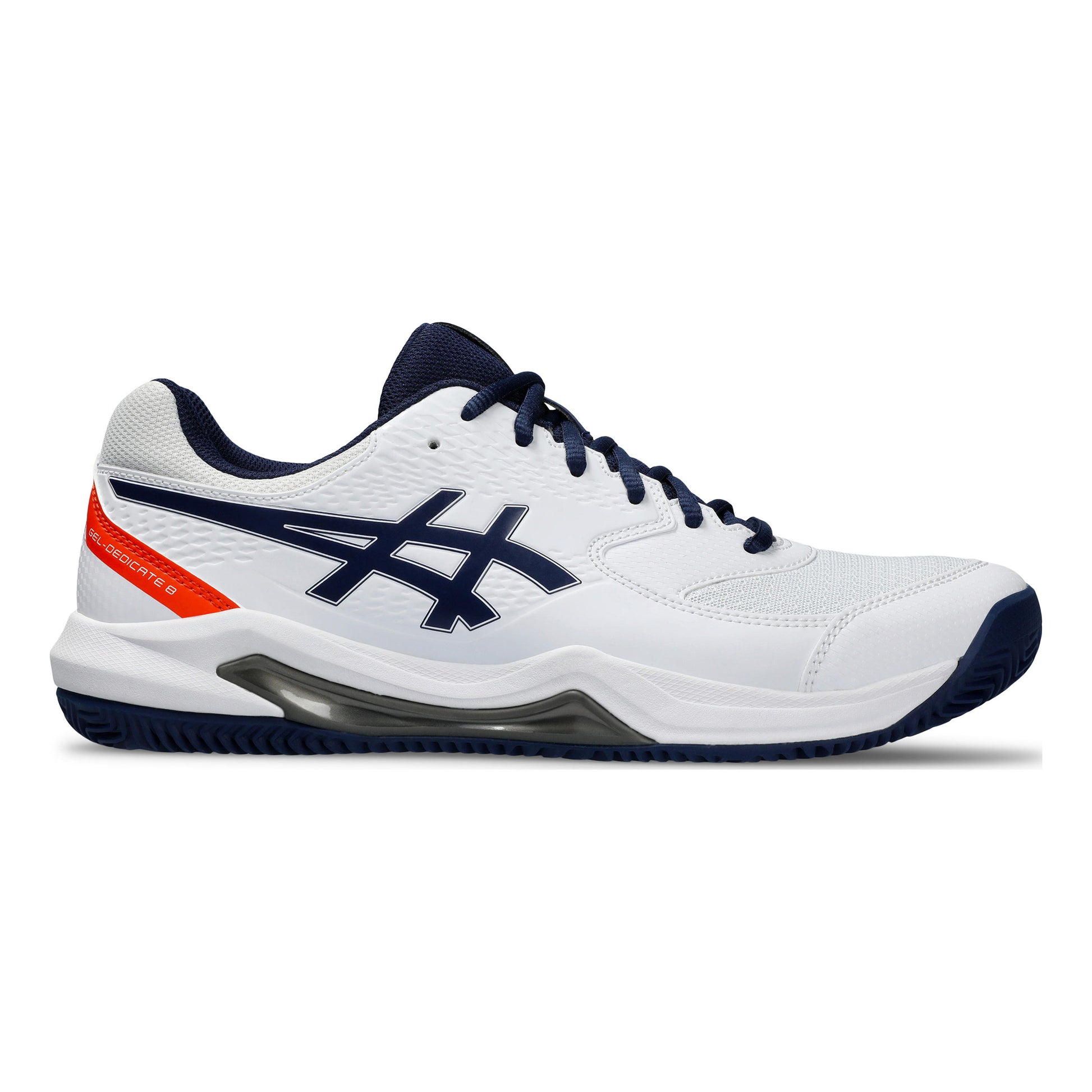 ASICS Gel-Dedicate 8 Sandplatzschuh Herren - weiß, dunkelblau