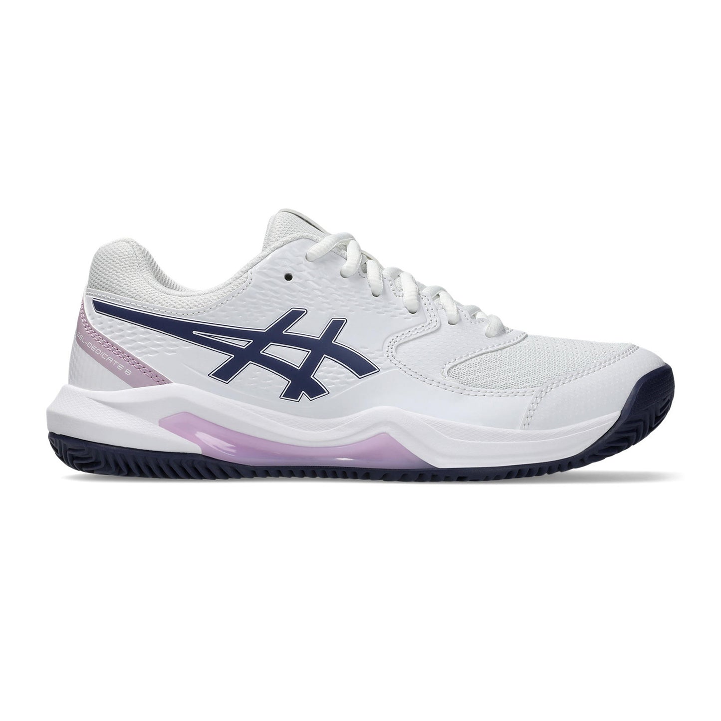 ASICS Gel-Dedicate 8 Sandplatzschuh Damen - weiß, dunkelblau