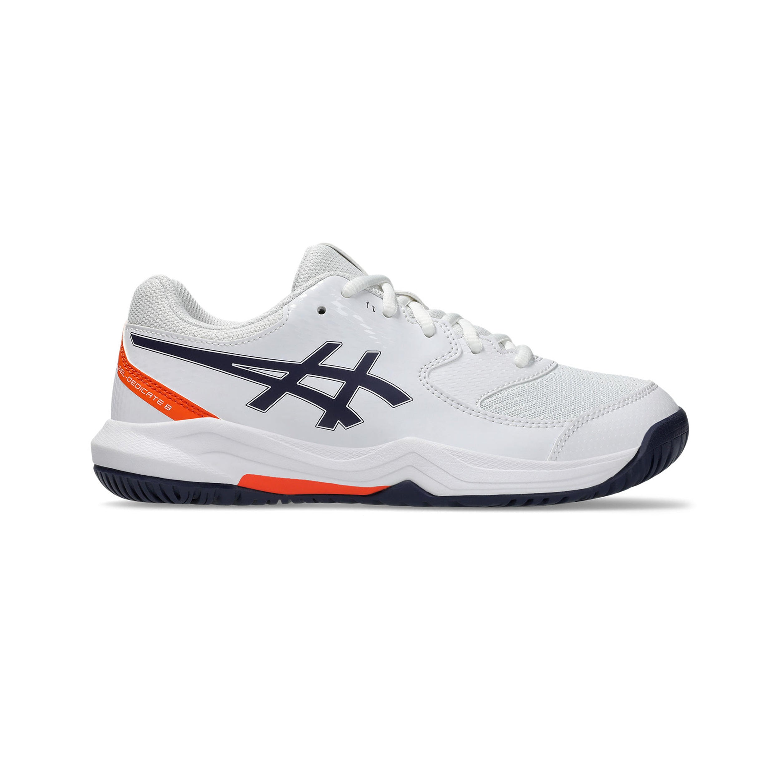ASICS Gel-Dedicate 8 GS Allcourtschuh Kinder - weiß, dunkelblau