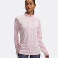 Tech 1/2 Zip-Twist Longsleeve Damen - rosa, weiß
